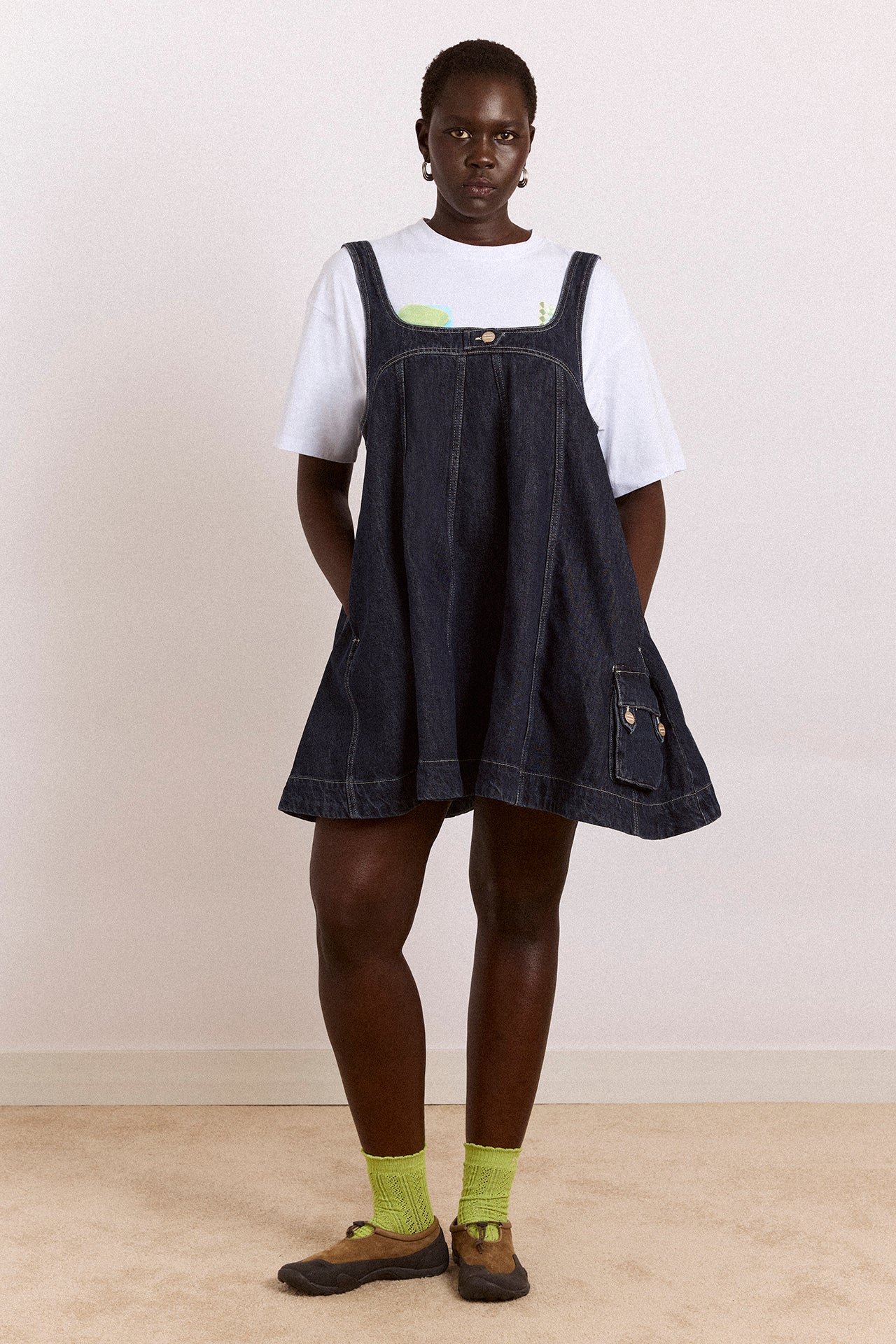 Immy Mini Dress - Dark Wash - Image 3