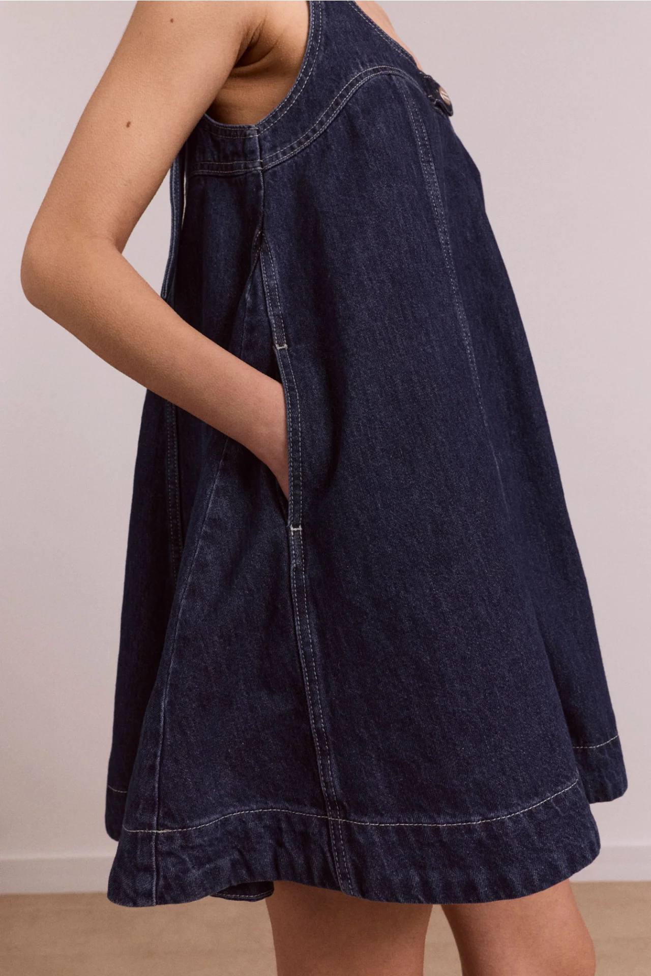 Immy Mini Dress - Dark Wash - Image 9