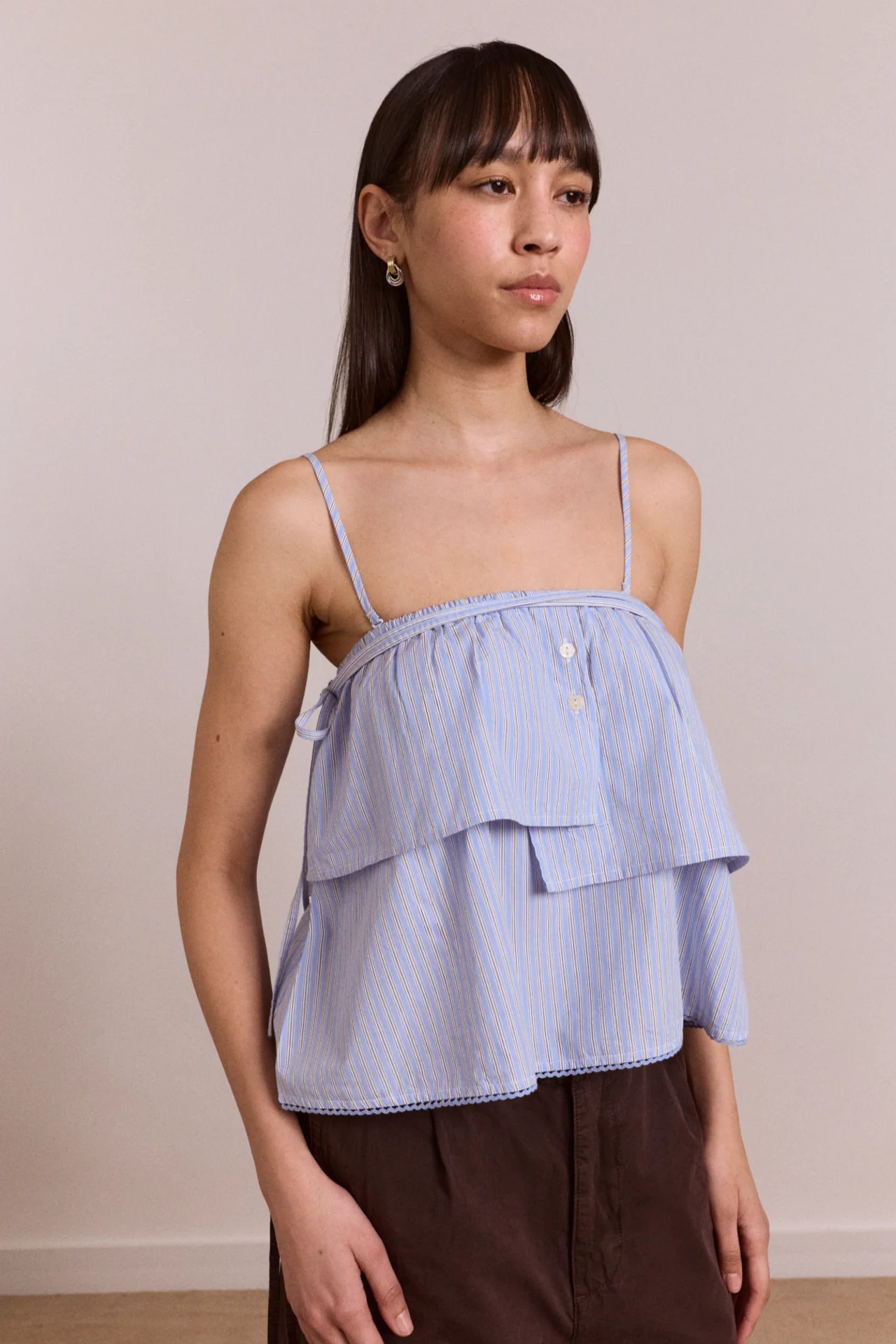 Inka Mini Skirt / Top - Blue Stripe - Image 12