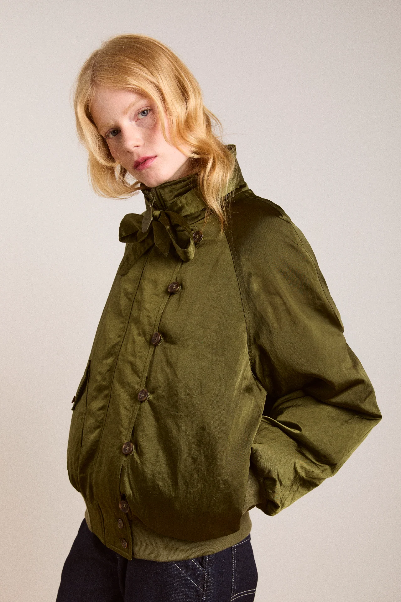 Joanie Bomber - Olive - Image 5