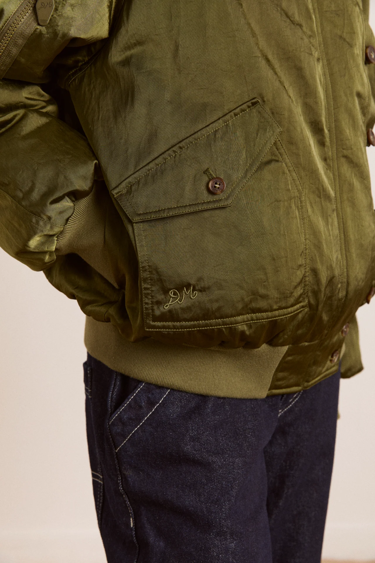 Joanie Bomber - Olive - Image 8