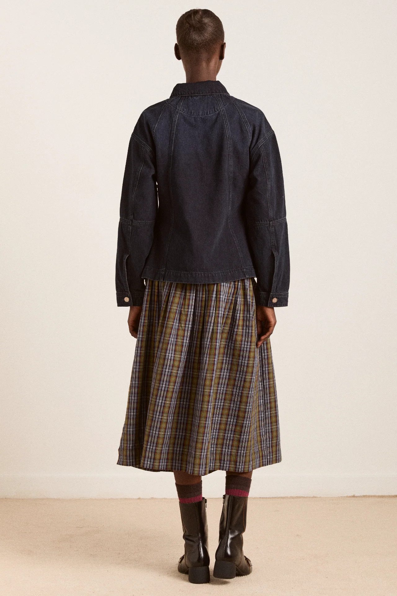Josie Midi Skirt - Multi Check - Image 10
