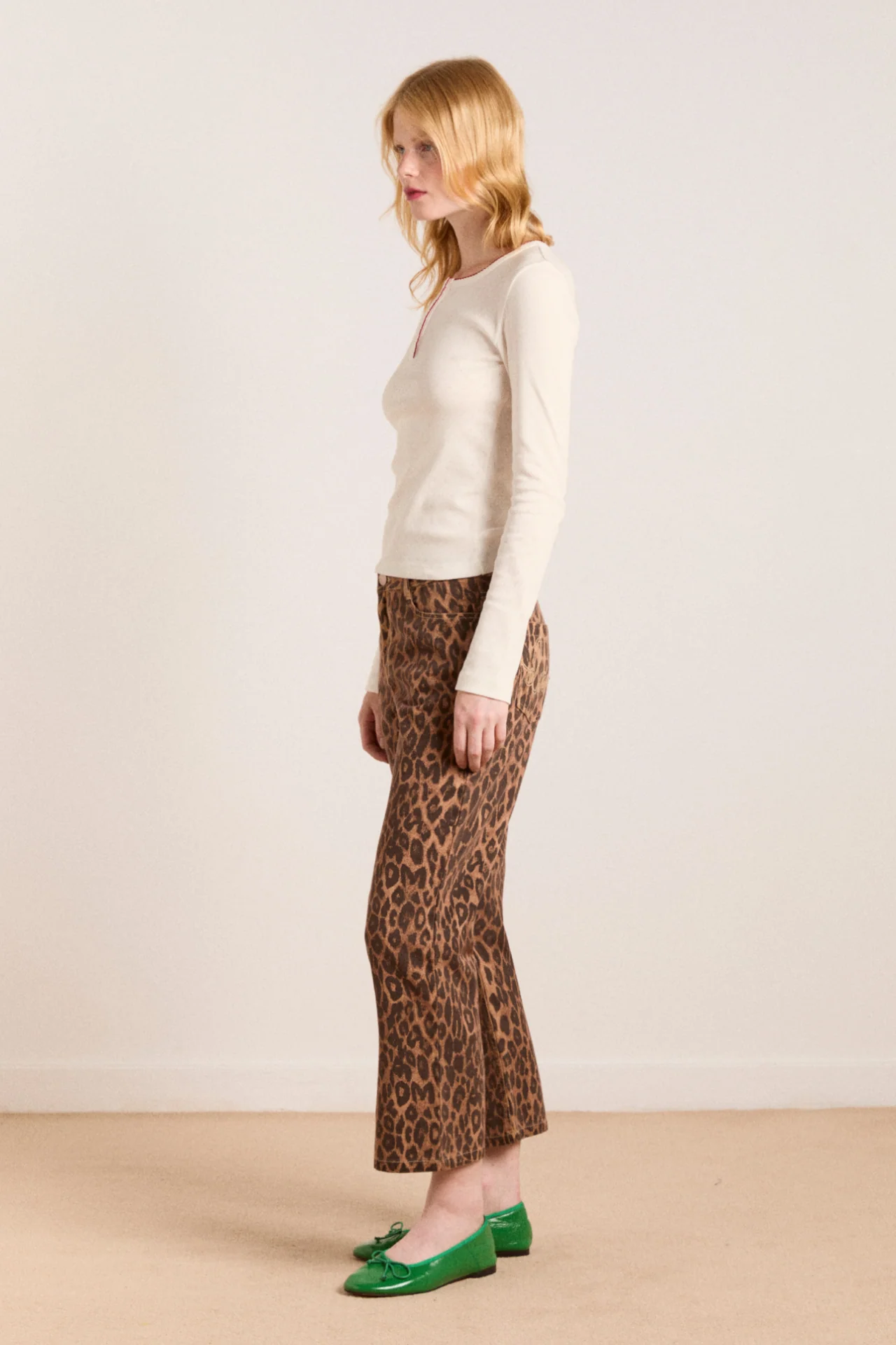 Kenny Twill Trouser- Leopard - Image 3