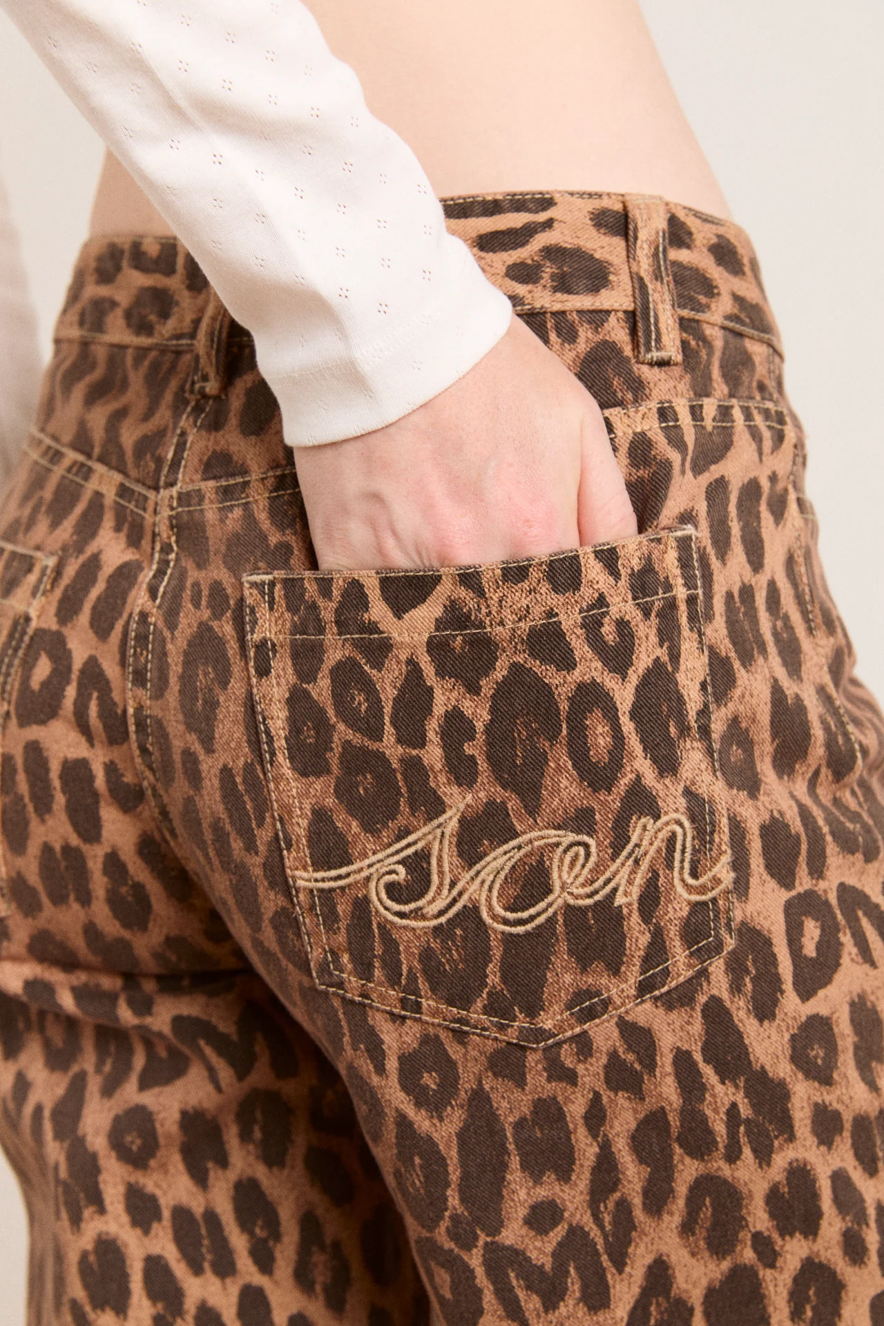 Kenny Twill Trouser- Leopard - Image 7