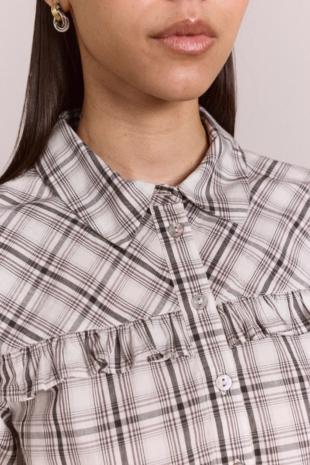 Kirby Shirt - Greyscale Check - Image 7