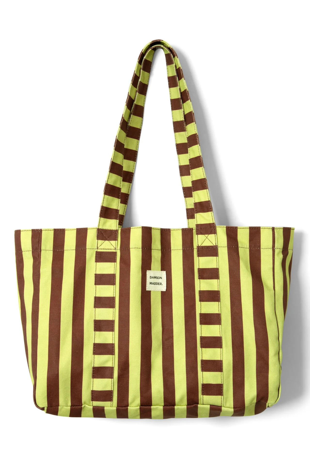 Large Canvas Tote Bag - Green Stripe - Image 5