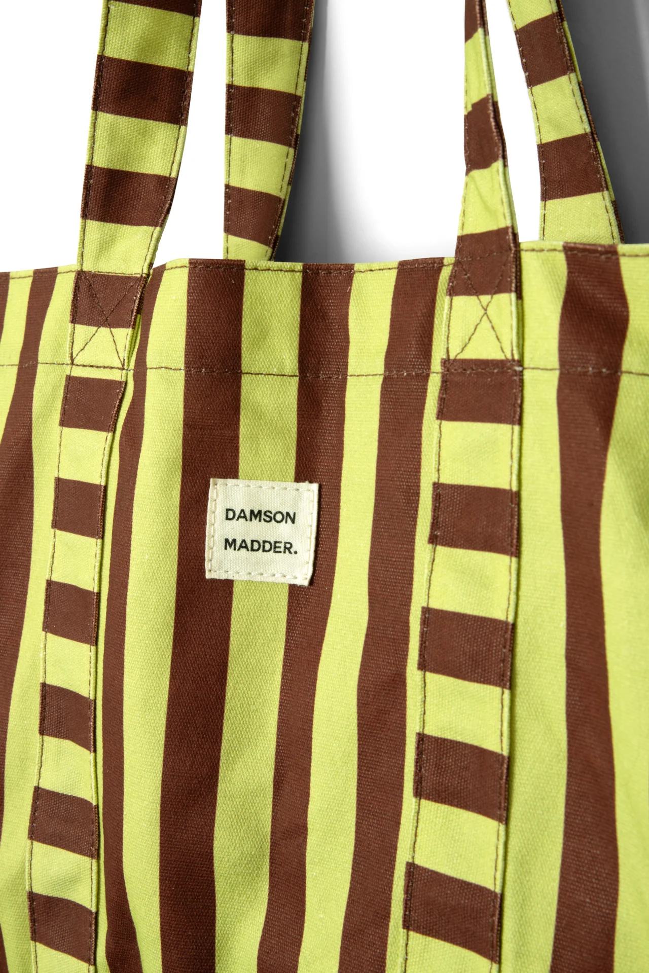 Large Canvas Tote Bag - Green Stripe - Image 7
