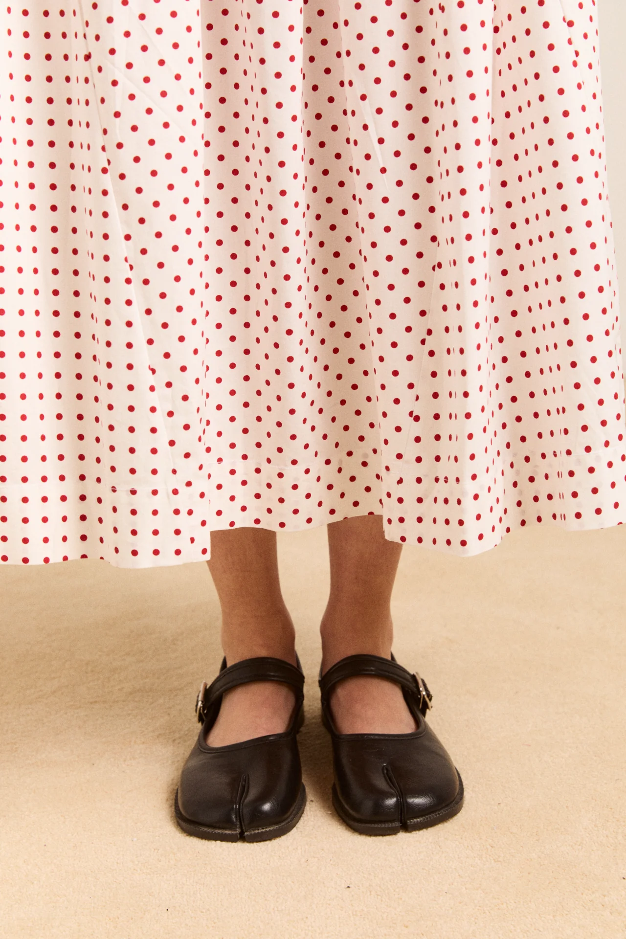 Layla Skirt - Off White And Red Spot - Image 9