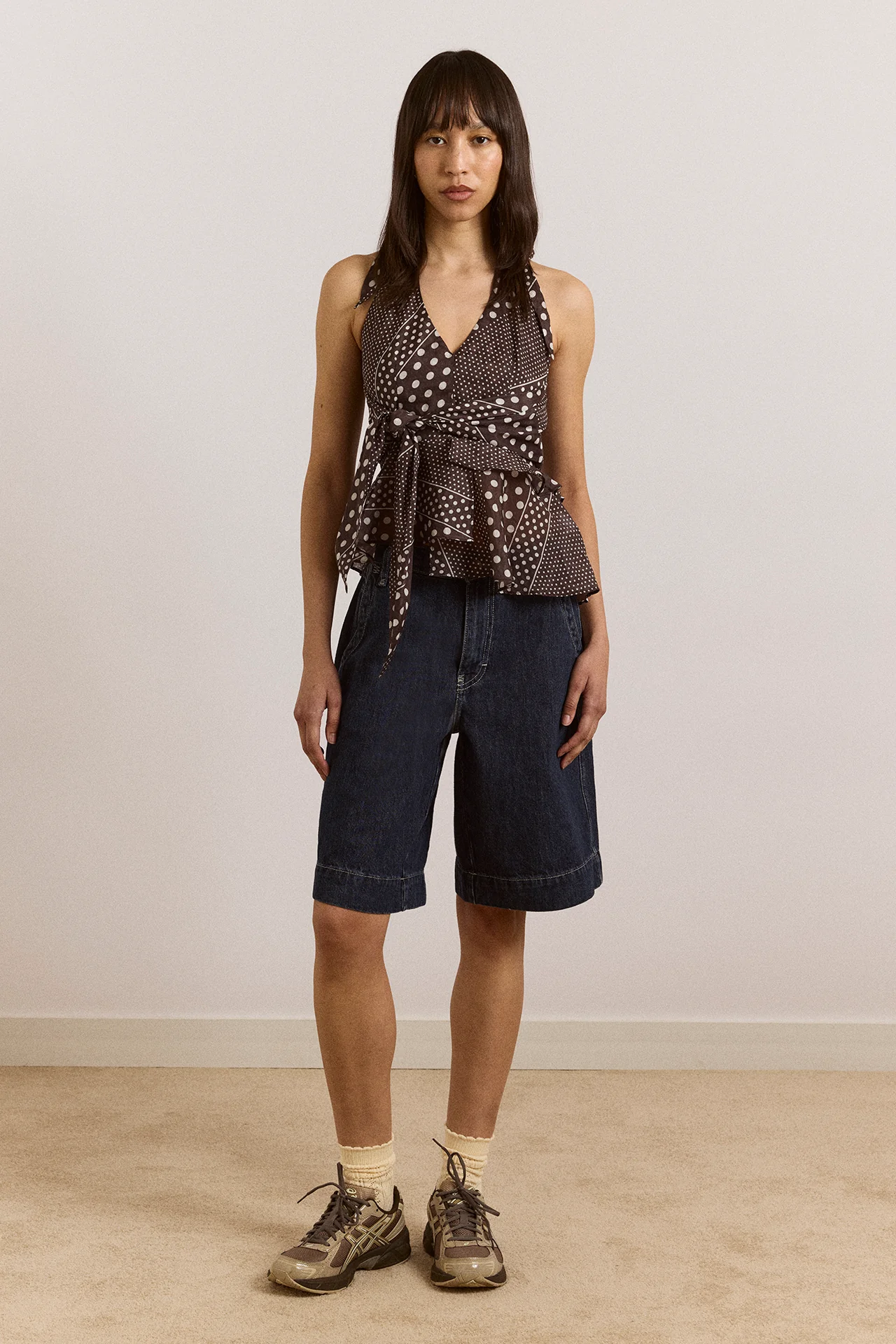 Leandra Halter Cami - Washed Black Spot - Image 3