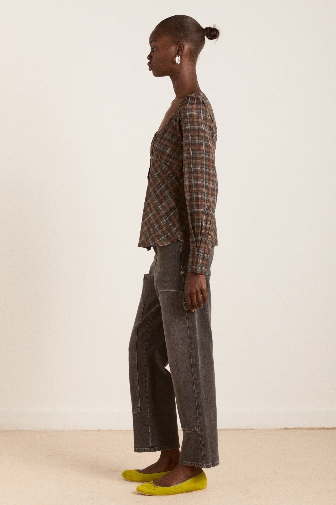 Lemi Sheer Blouse - Multi Check - Image 6
