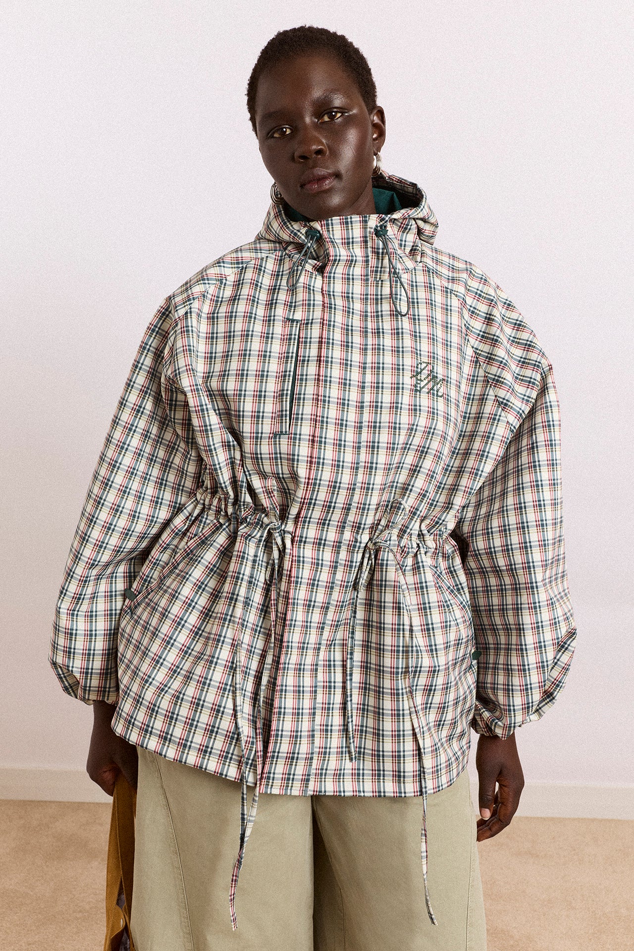 Liu Raincoat - Elderberry Check - Image 3