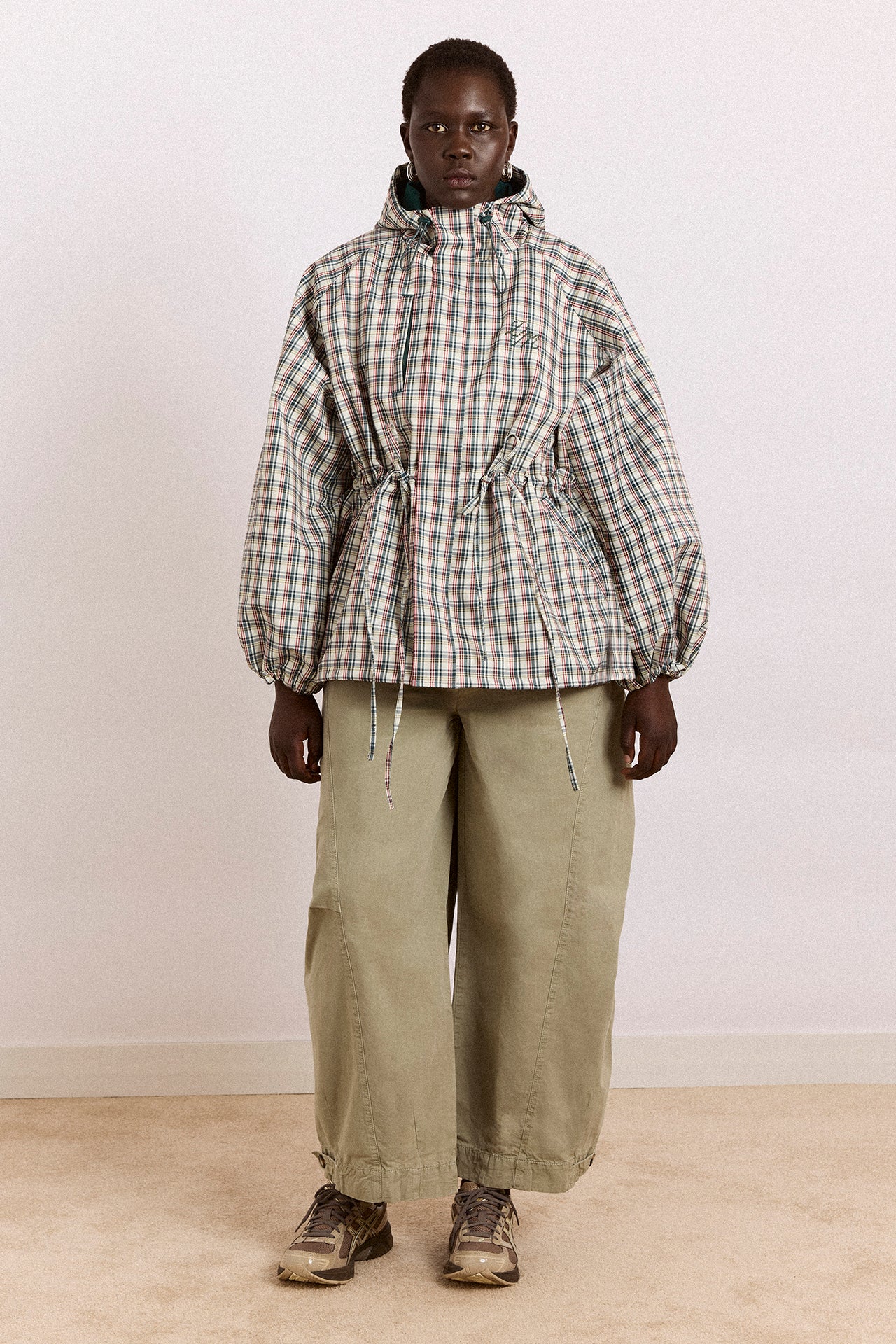 Liu Raincoat - Elderberry Check - Image 4