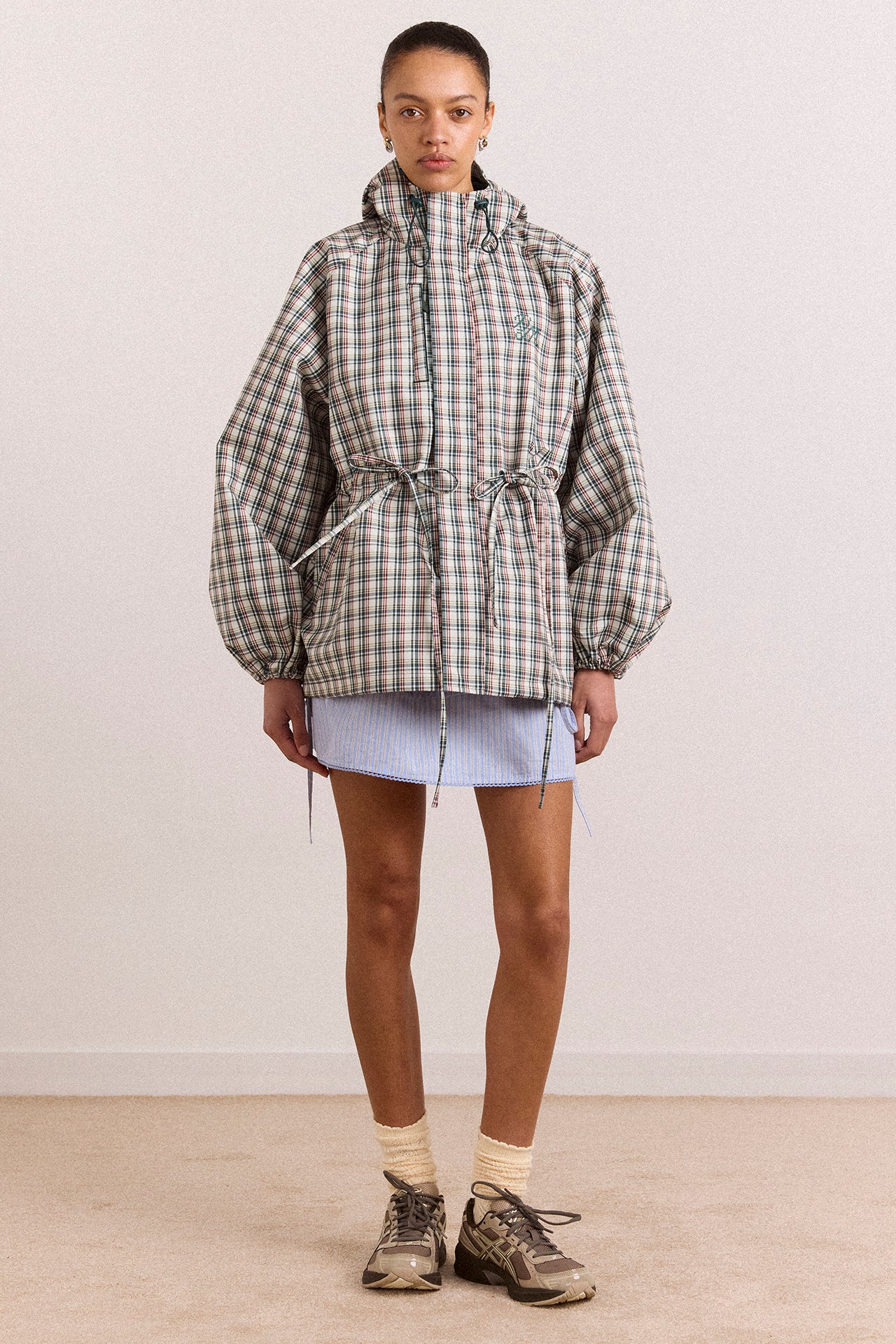 Liu Raincoat - Elderberry Check - Image 5