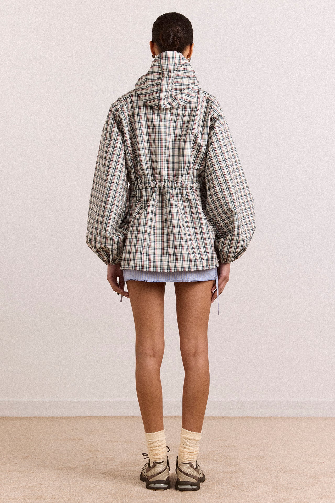 Liu Raincoat - Elderberry Check - Image 7