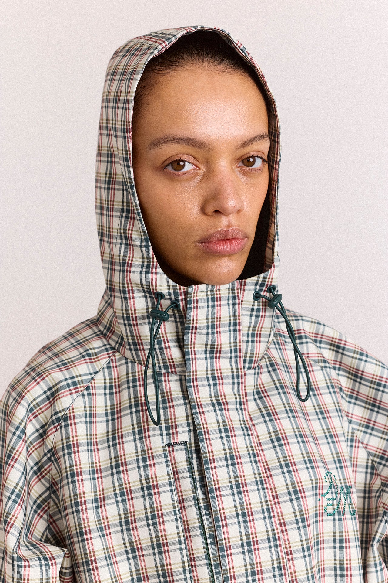 Liu Raincoat - Elderberry Check - Image 9