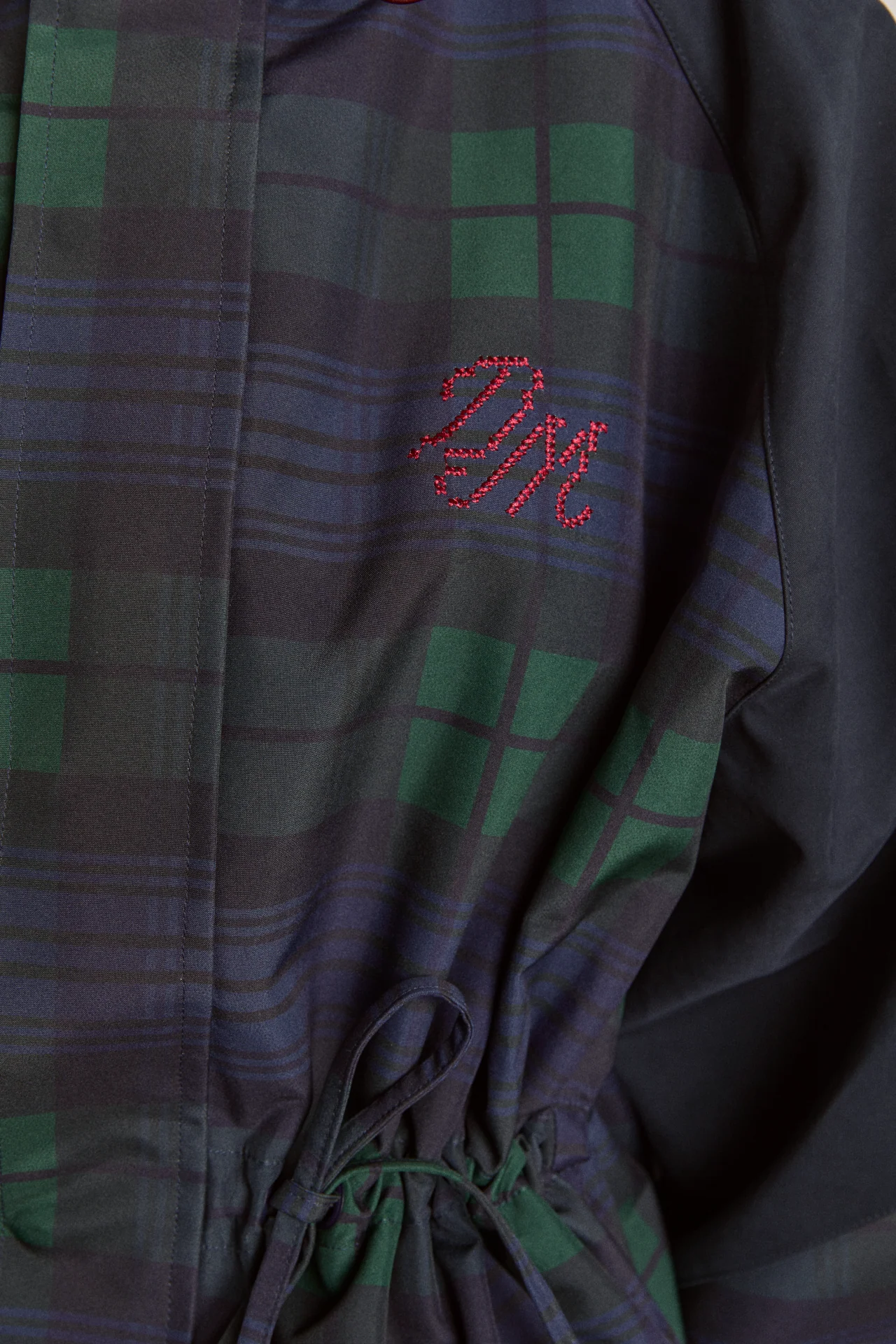 Liu Shower Proof Raincoat - Navy Check - Image 10