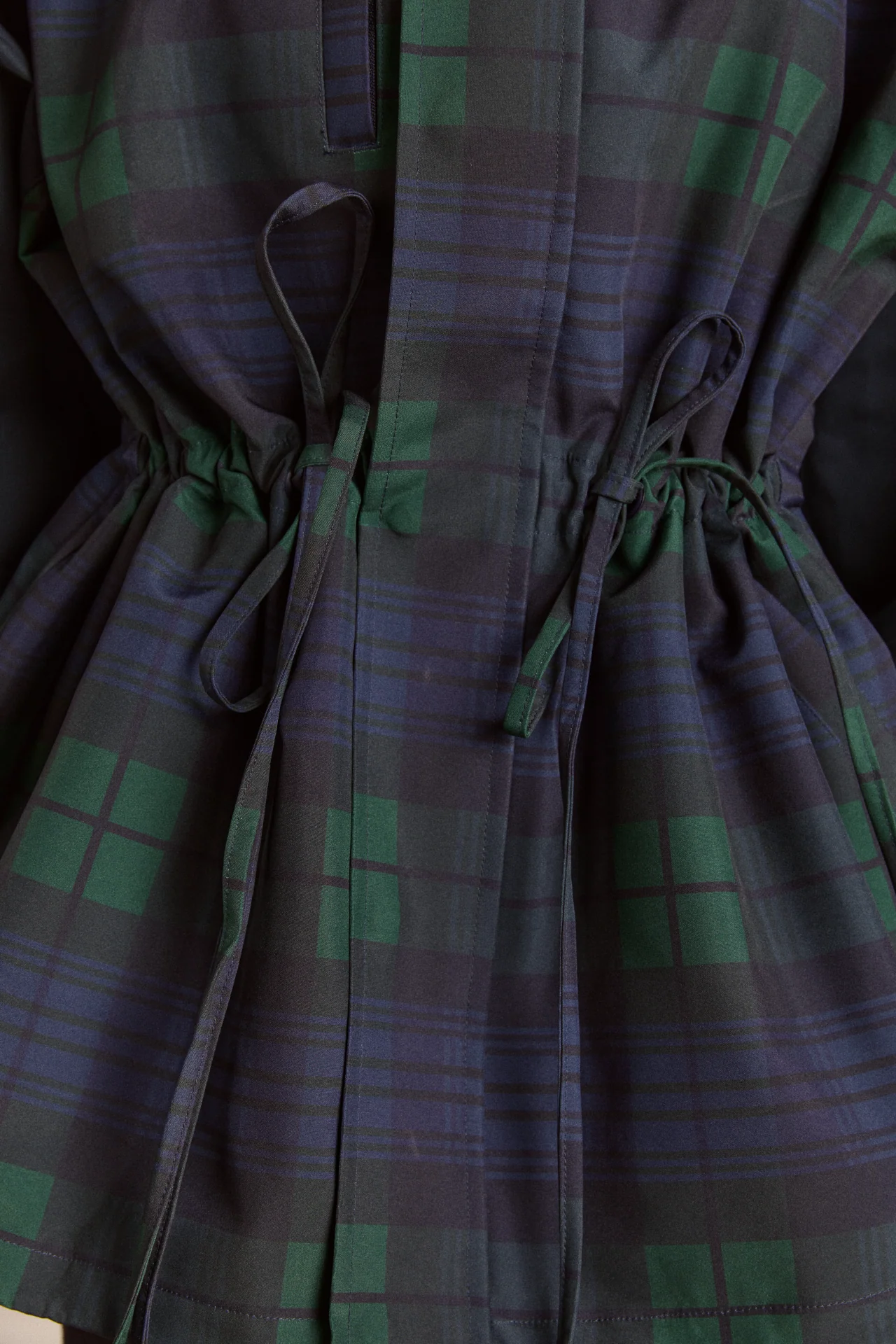 Liu Shower Proof Raincoat - Navy Check - Image 7