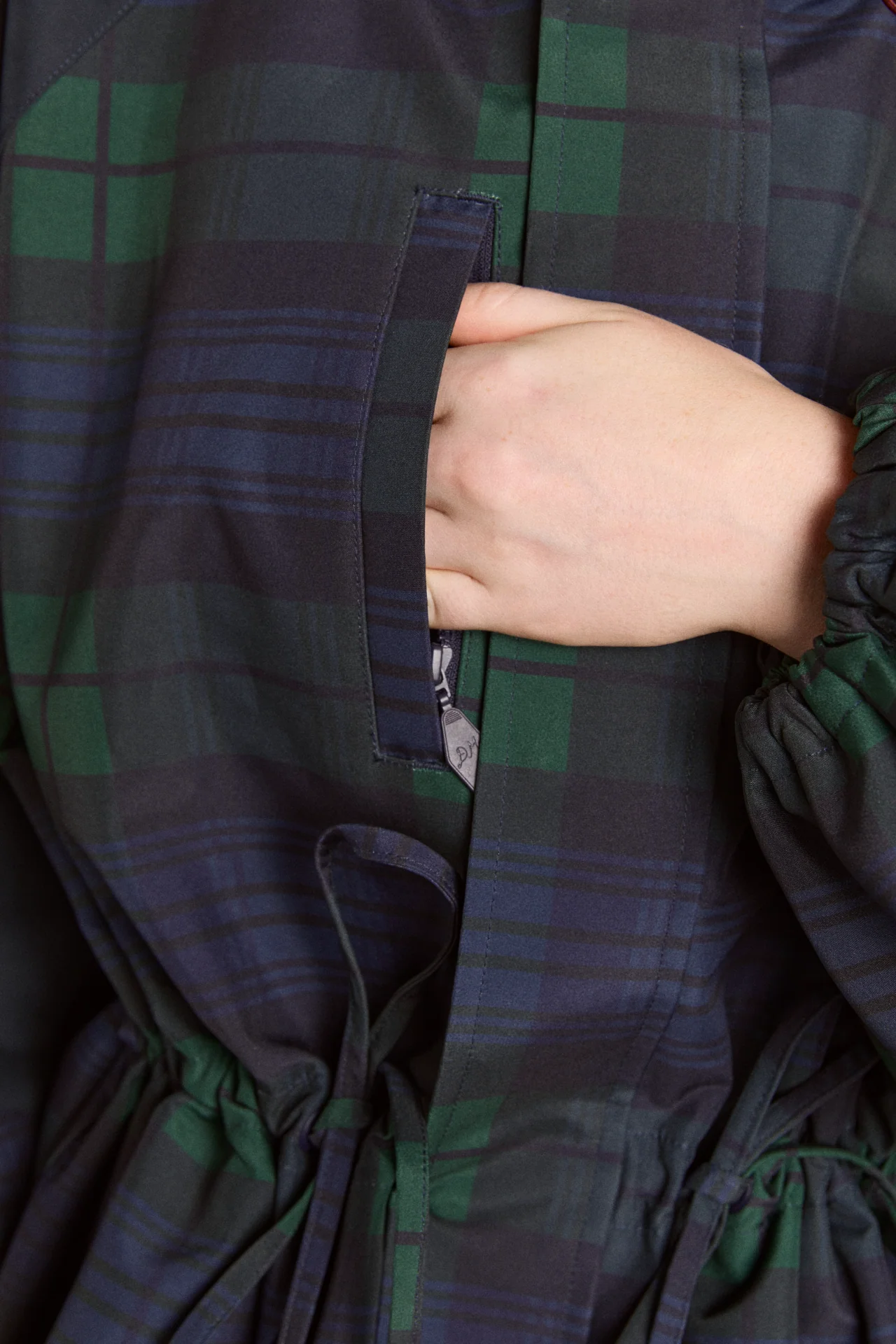 Liu Shower Proof Raincoat - Navy Check - Image 8
