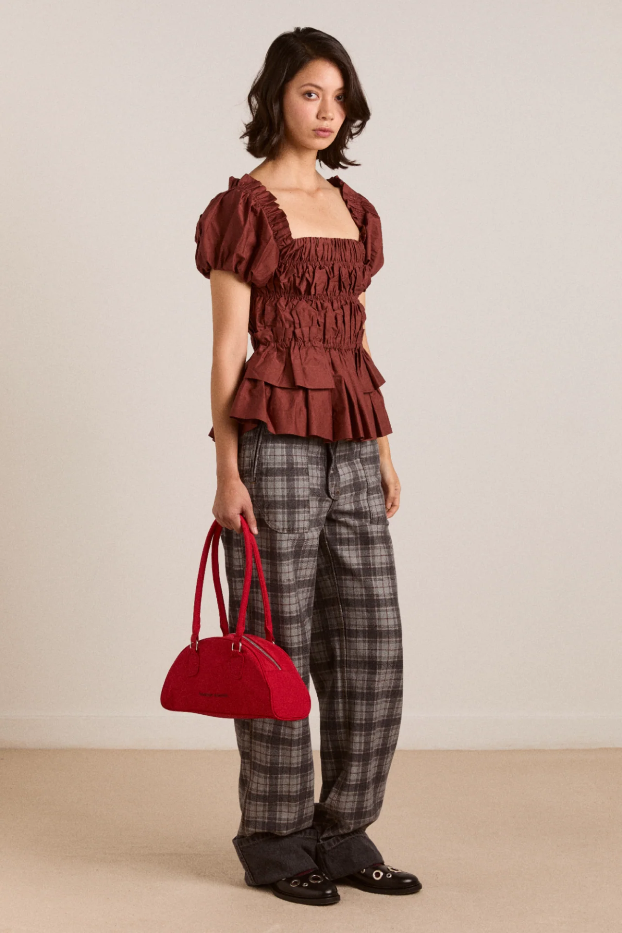 Lyza Blouse - Brick - Image 8