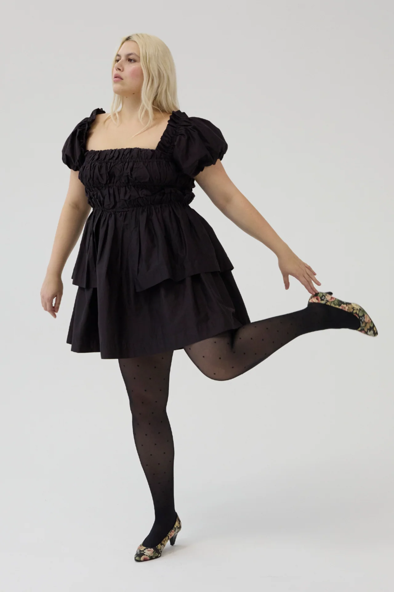 Lyza Mini Dress - Black - Image 3