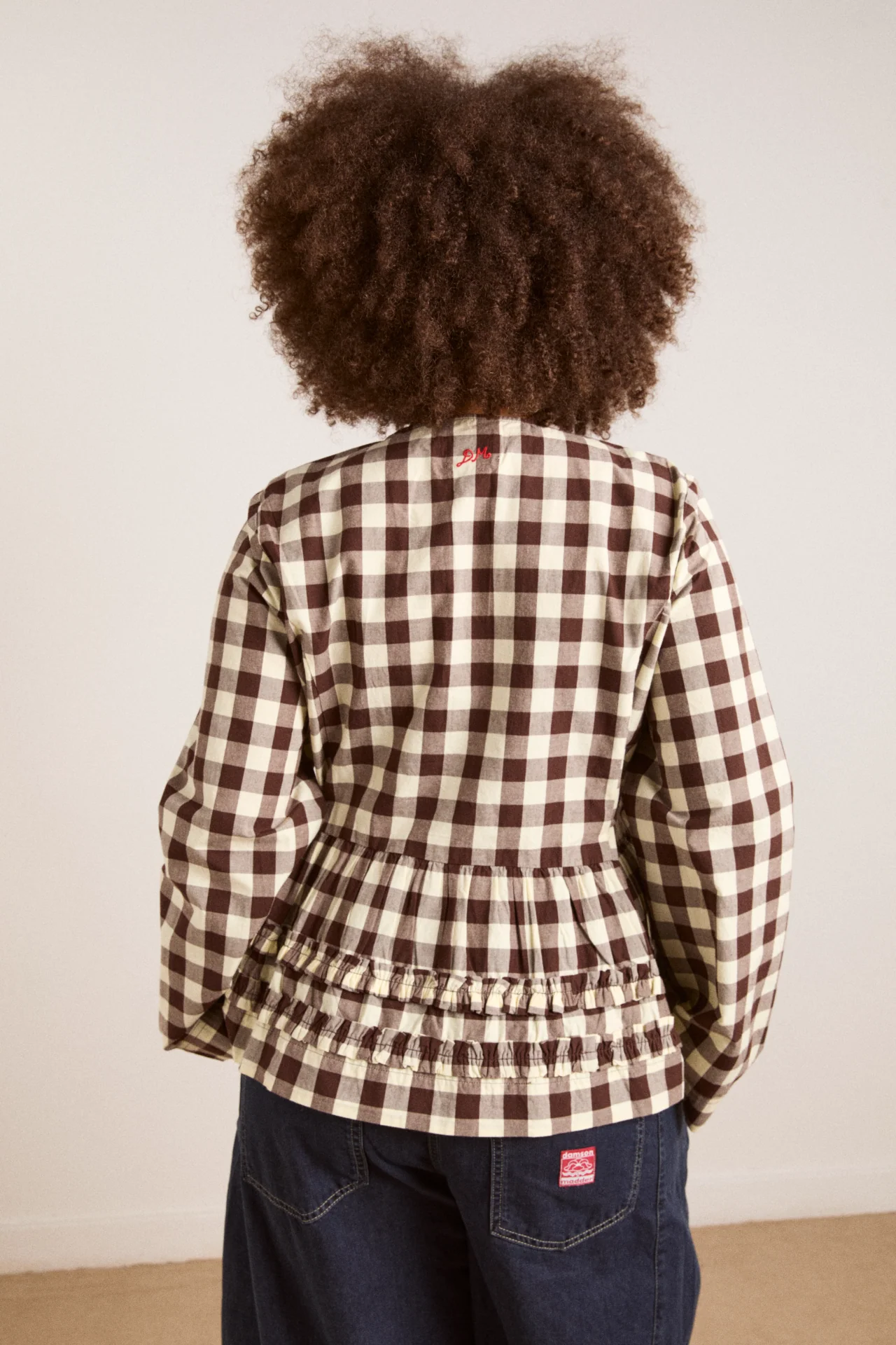 Madison Blouse - Butter Gingham - Image 7