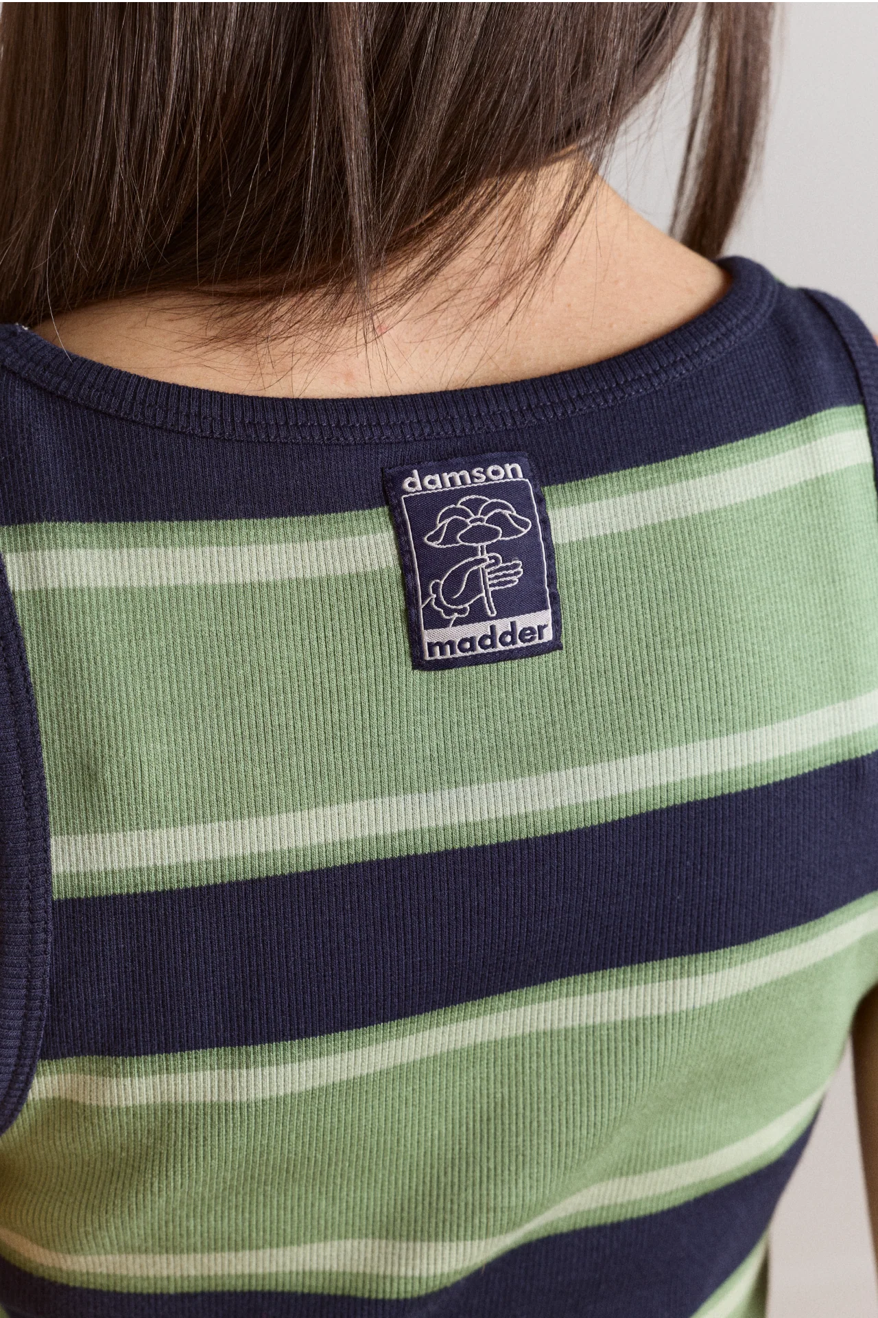 Manon Layered 2 In 1 Top - Green Stripe - Image 14