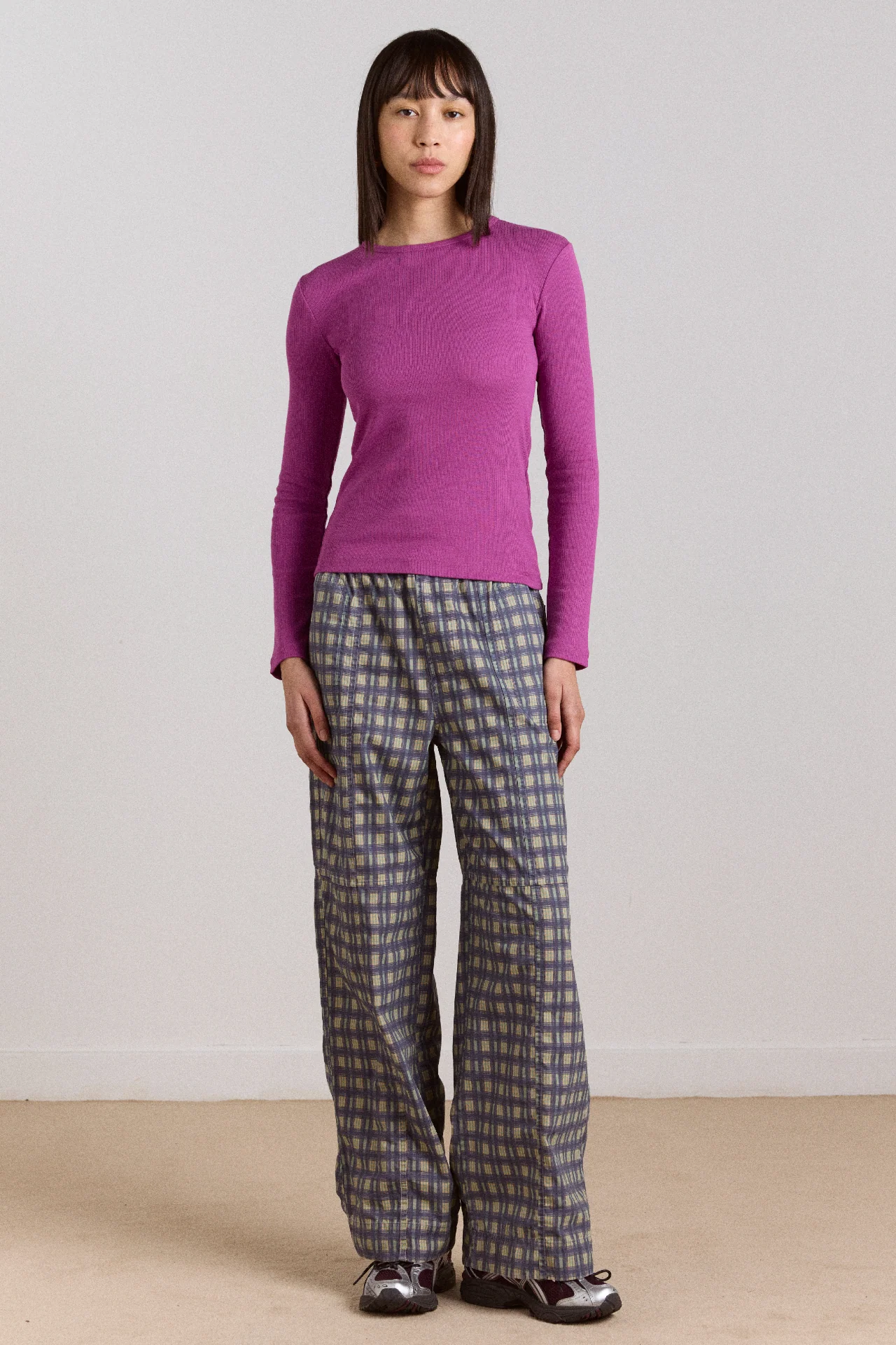 Manon Layered 2 In 1 Top - Choc/Magenta - Image 4