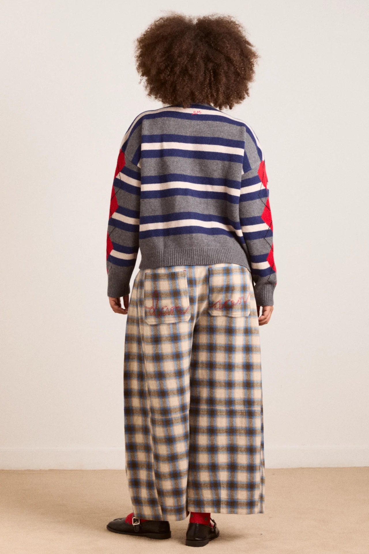 mara trouser - blur brushed check - Image 10