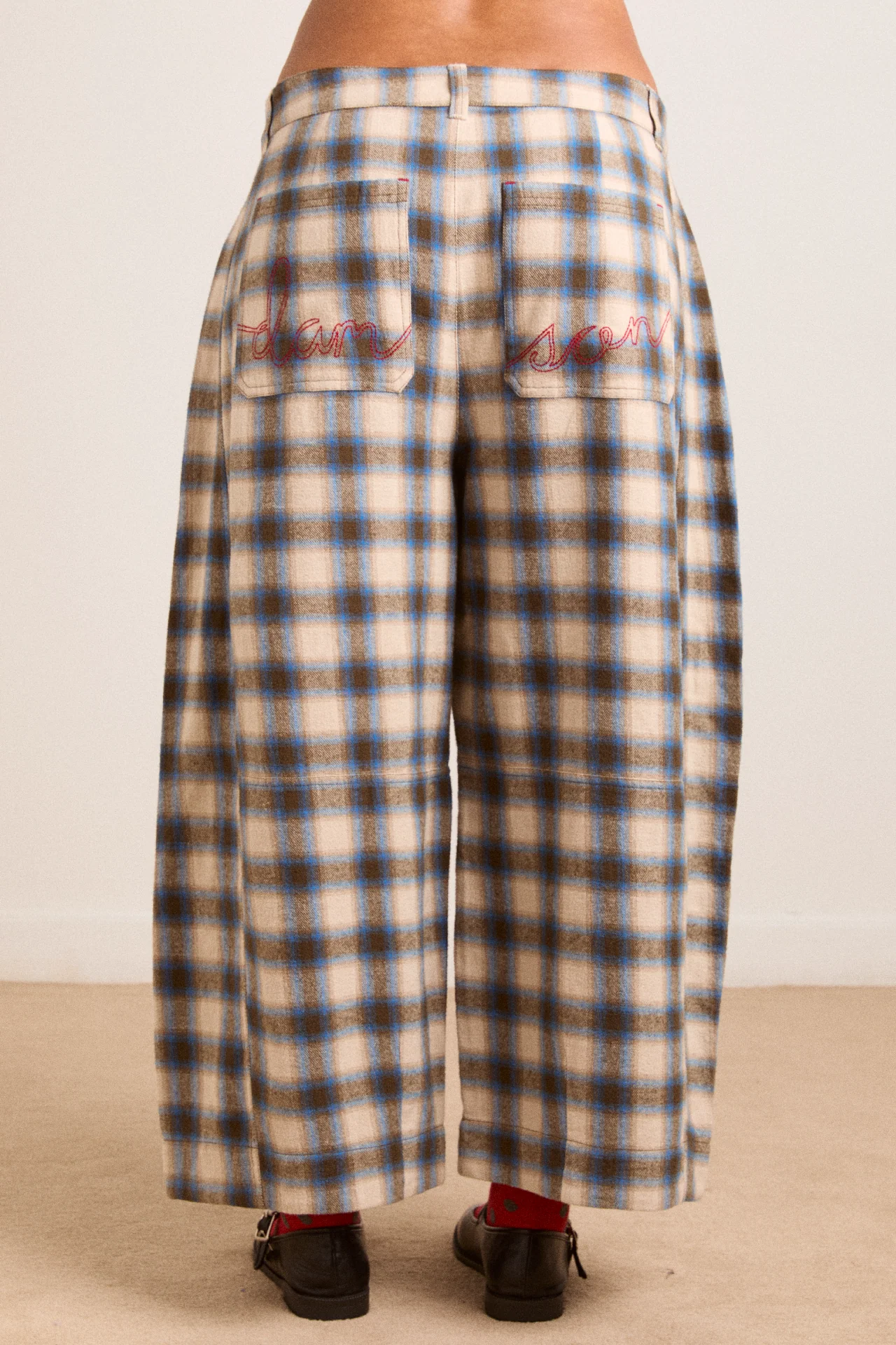 mara trouser - blur brushed check - Image 11