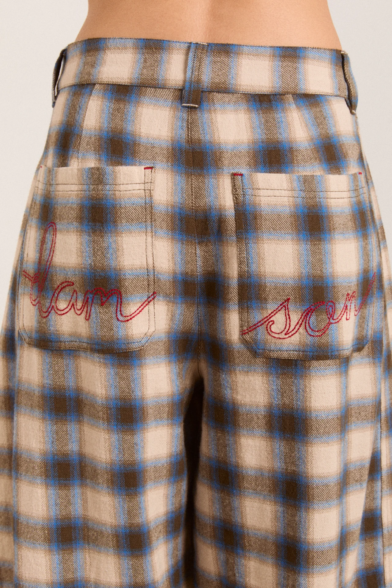 mara trouser - blur brushed check - Image 12
