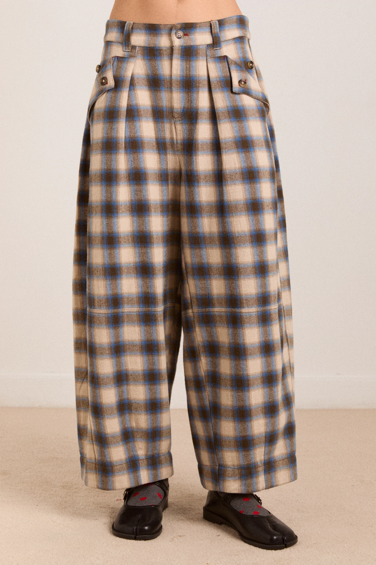 mara trouser - blur brushed check - Image 3