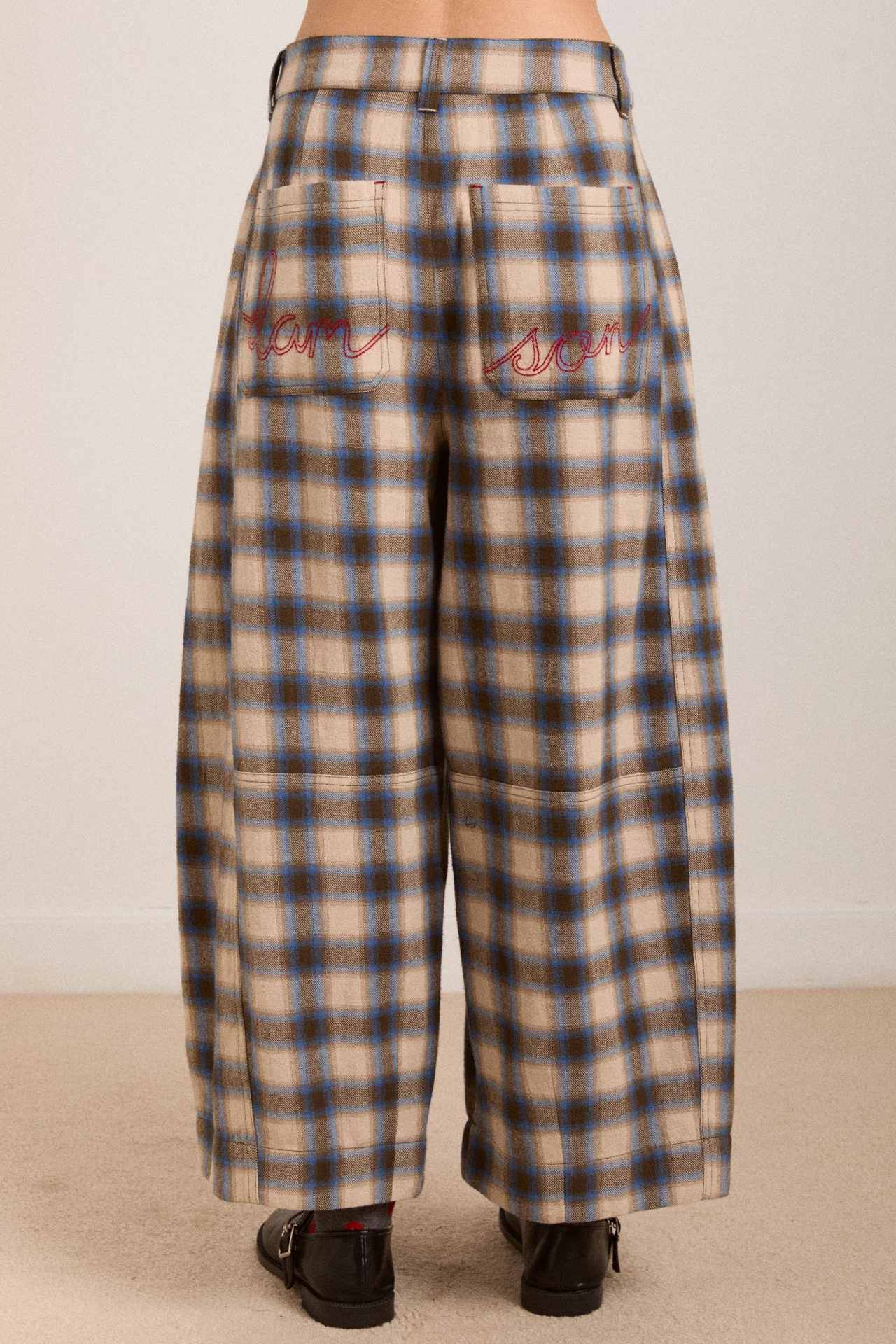 mara trouser - blur brushed check - Image 6