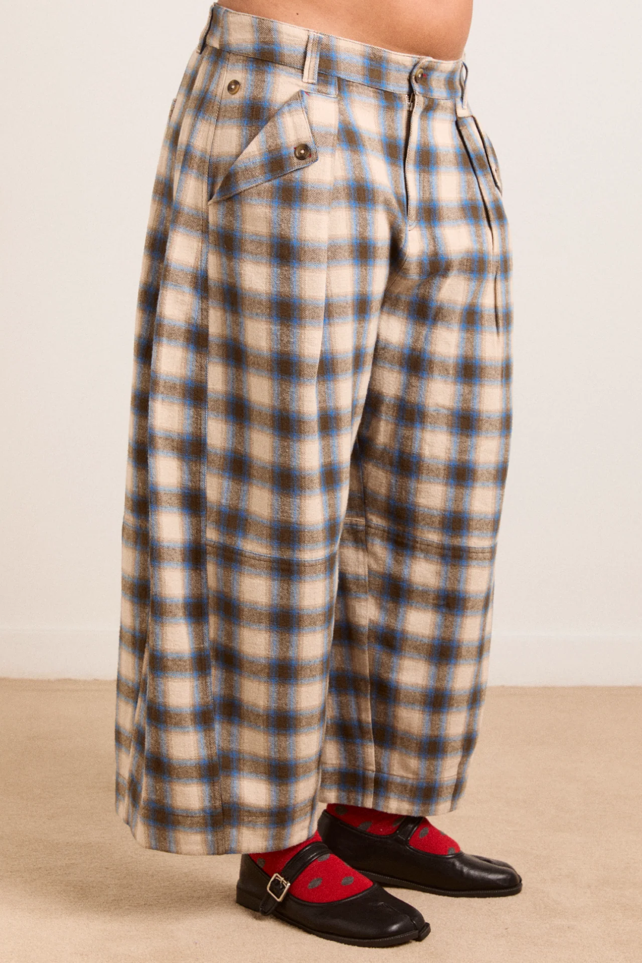 mara trouser - blur brushed check - Image 8