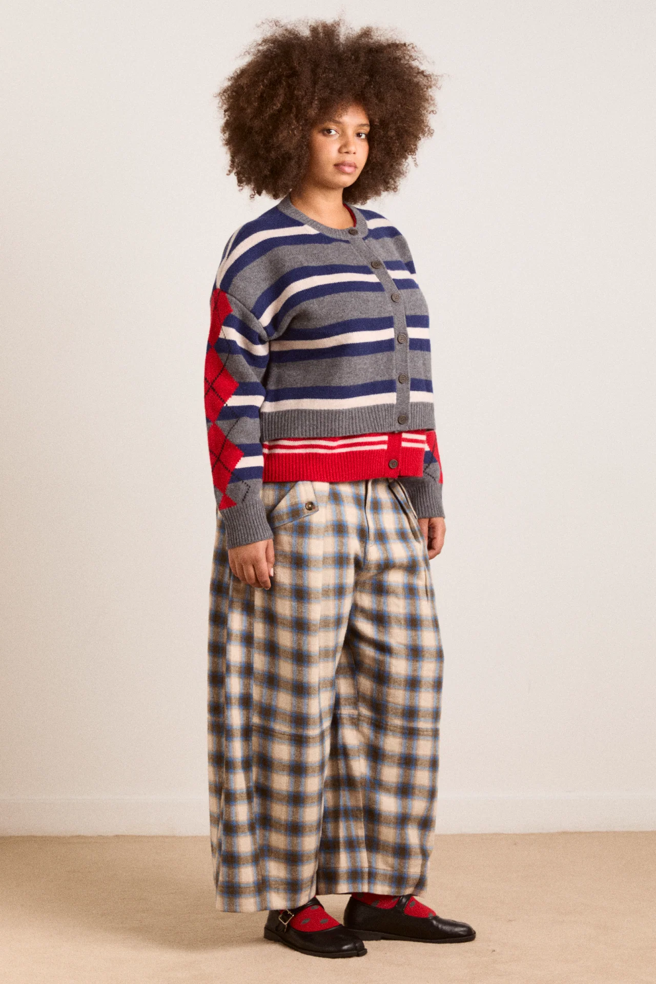 mara trouser - blur brushed check - Image 9