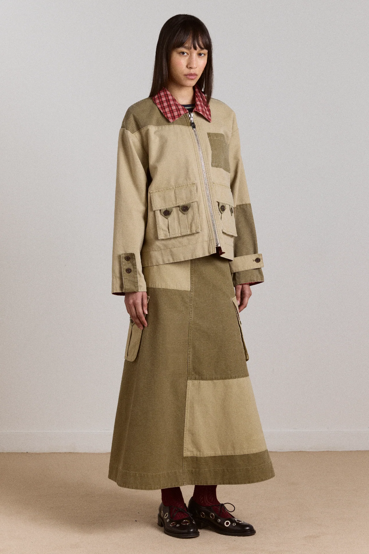 Marcelle Barn Midi Skirt - Olive - Image 6