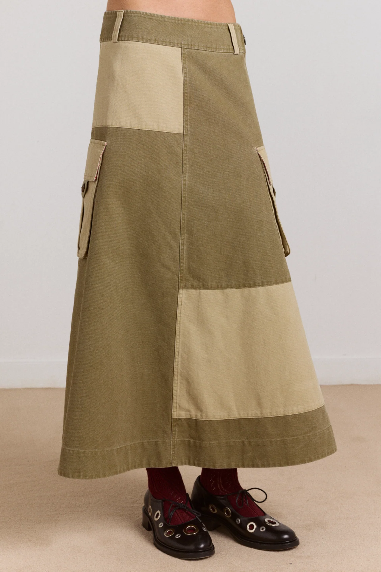 Marcelle Barn Midi Skirt - Olive - Image 7