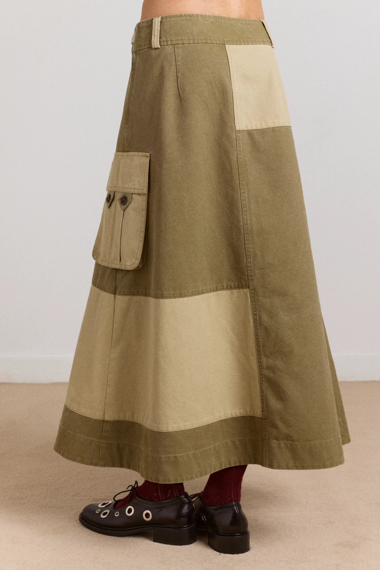 Marcelle Barn Midi Skirt - Olive - Image 8