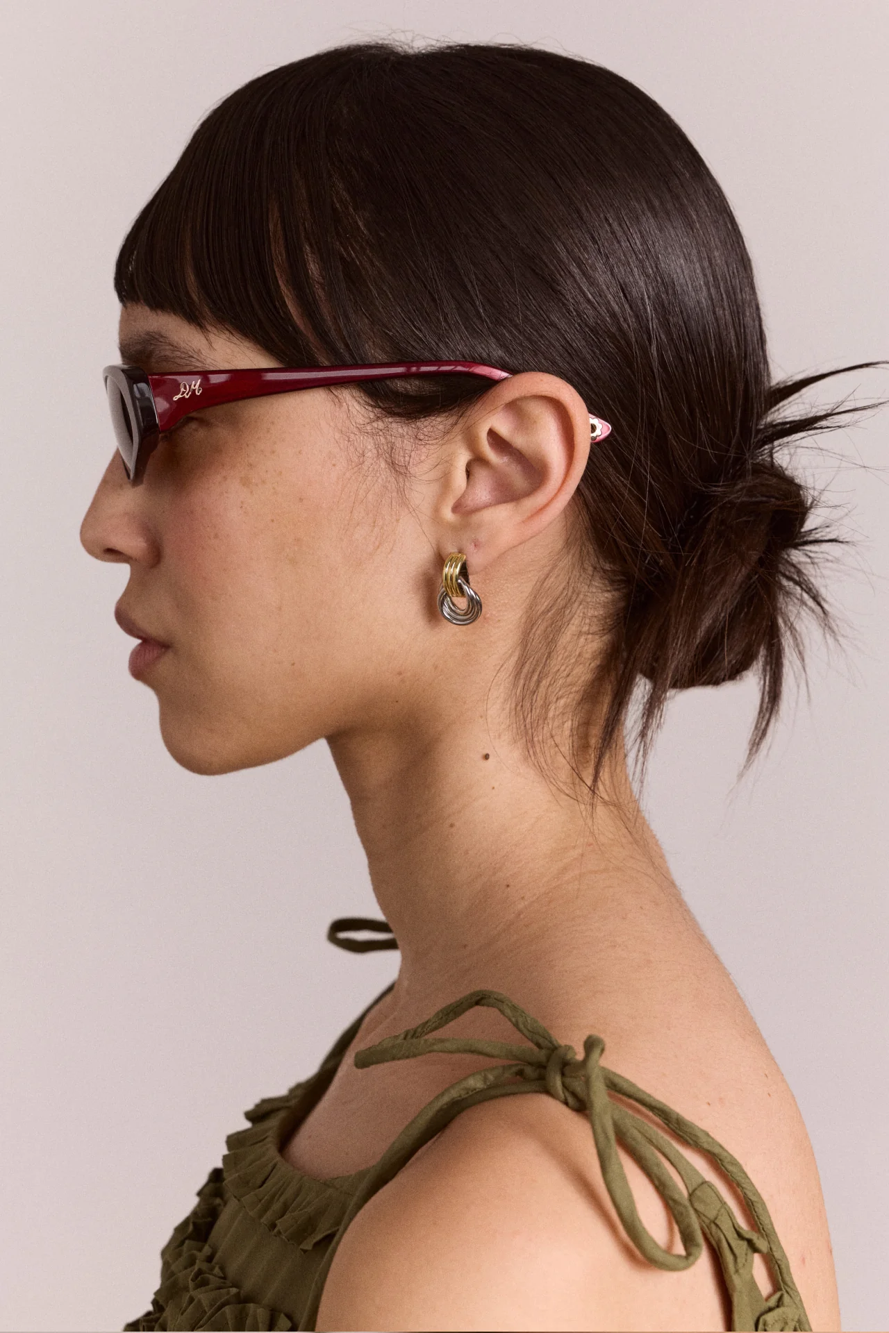 Mateo Sporty Sunglasses - Metallic Plum - Image 7