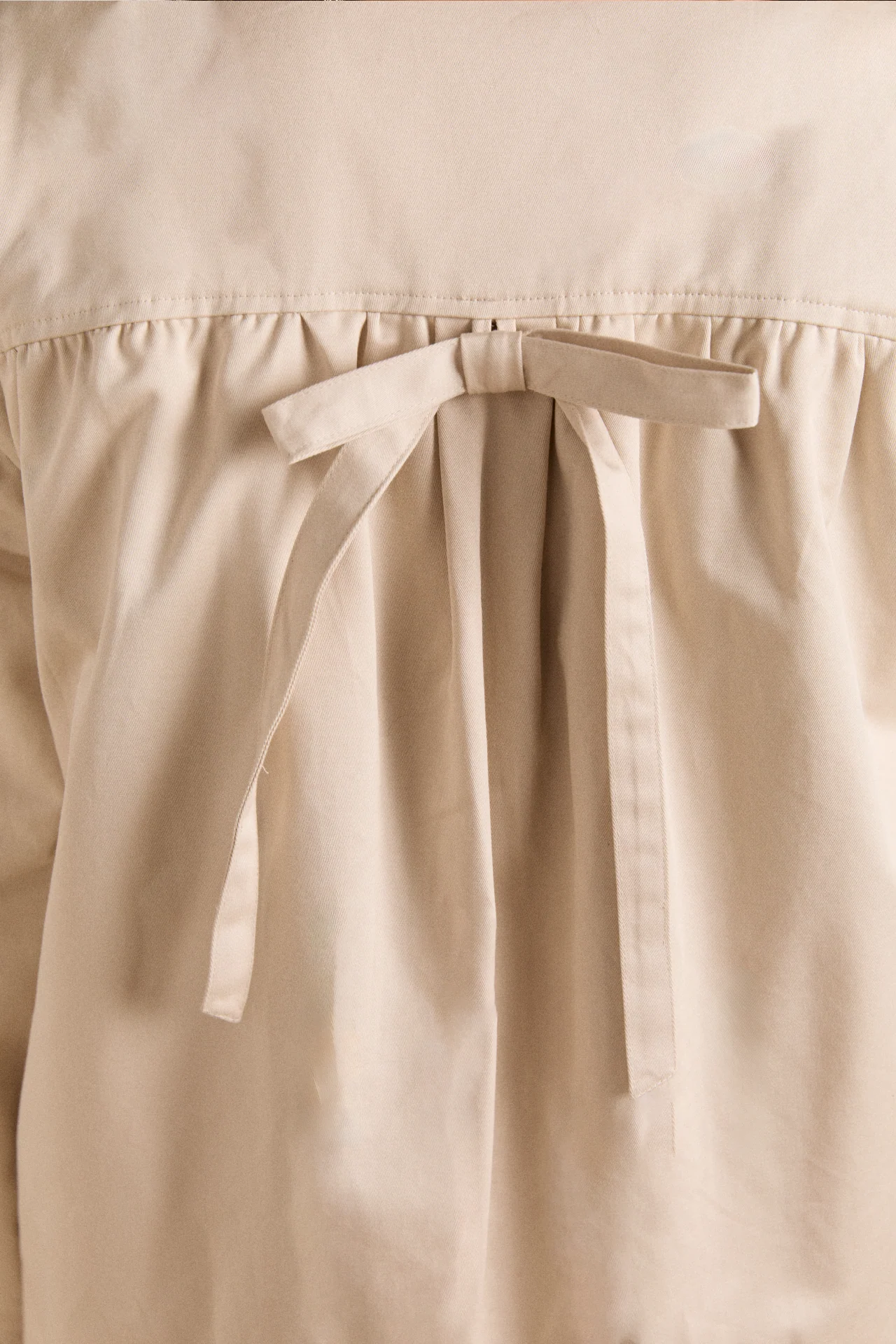 Mercedes Bow Reversible Trench - Gingham & Ecru - Image 8