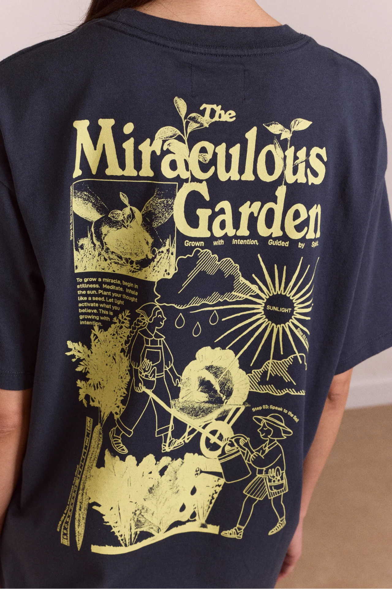 Miraculous Garden - Navy T-Shirt - Image 6