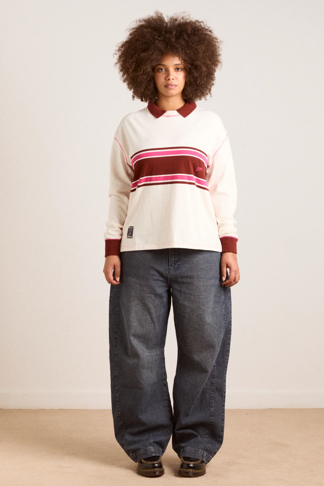 Olina Placement Stripe Rugby - Ecru - Image 4
