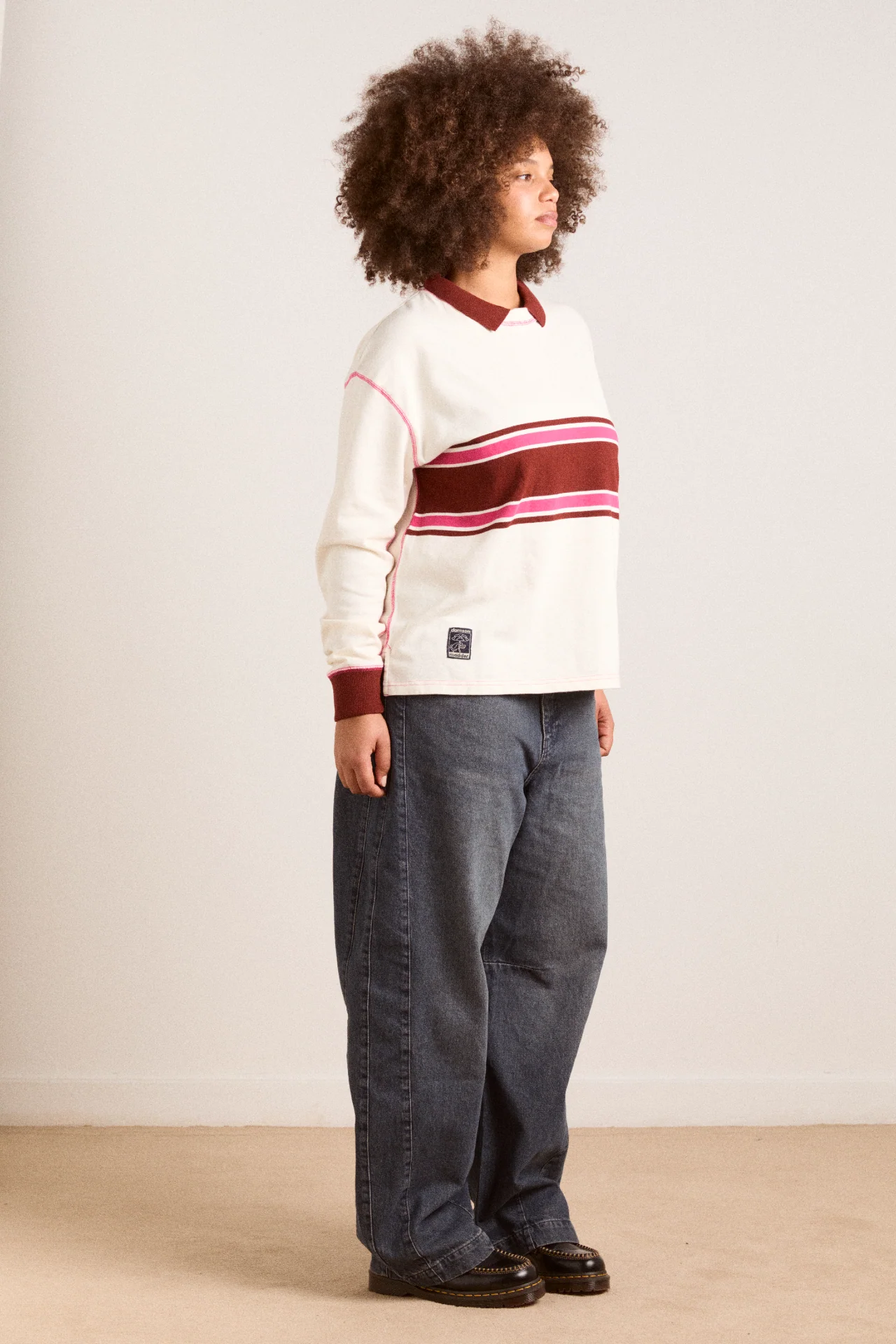 Olina Placement Stripe Rugby - Ecru - Image 6