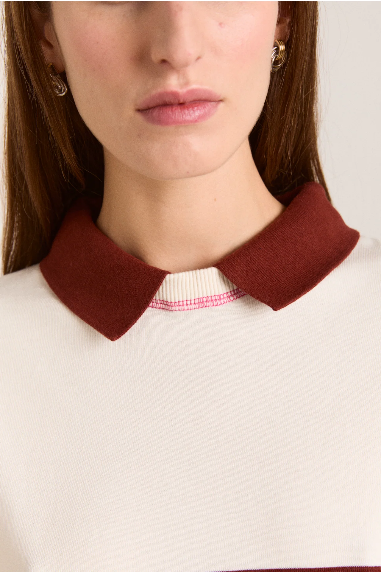 Olina Placement Stripe Rugby - Ecru - Image 9