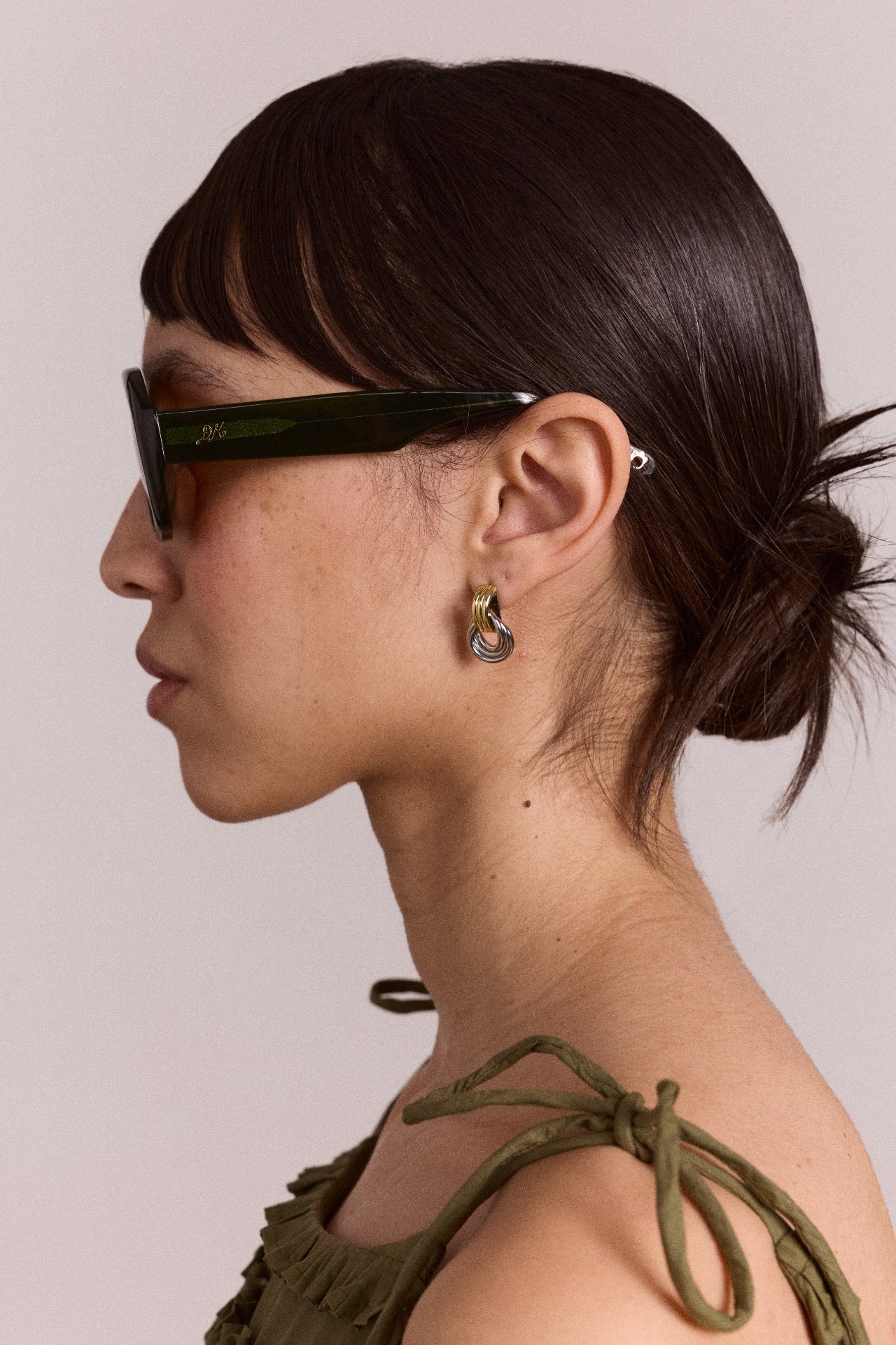 Oversized Aviator Sunglasses - Green - Image 6