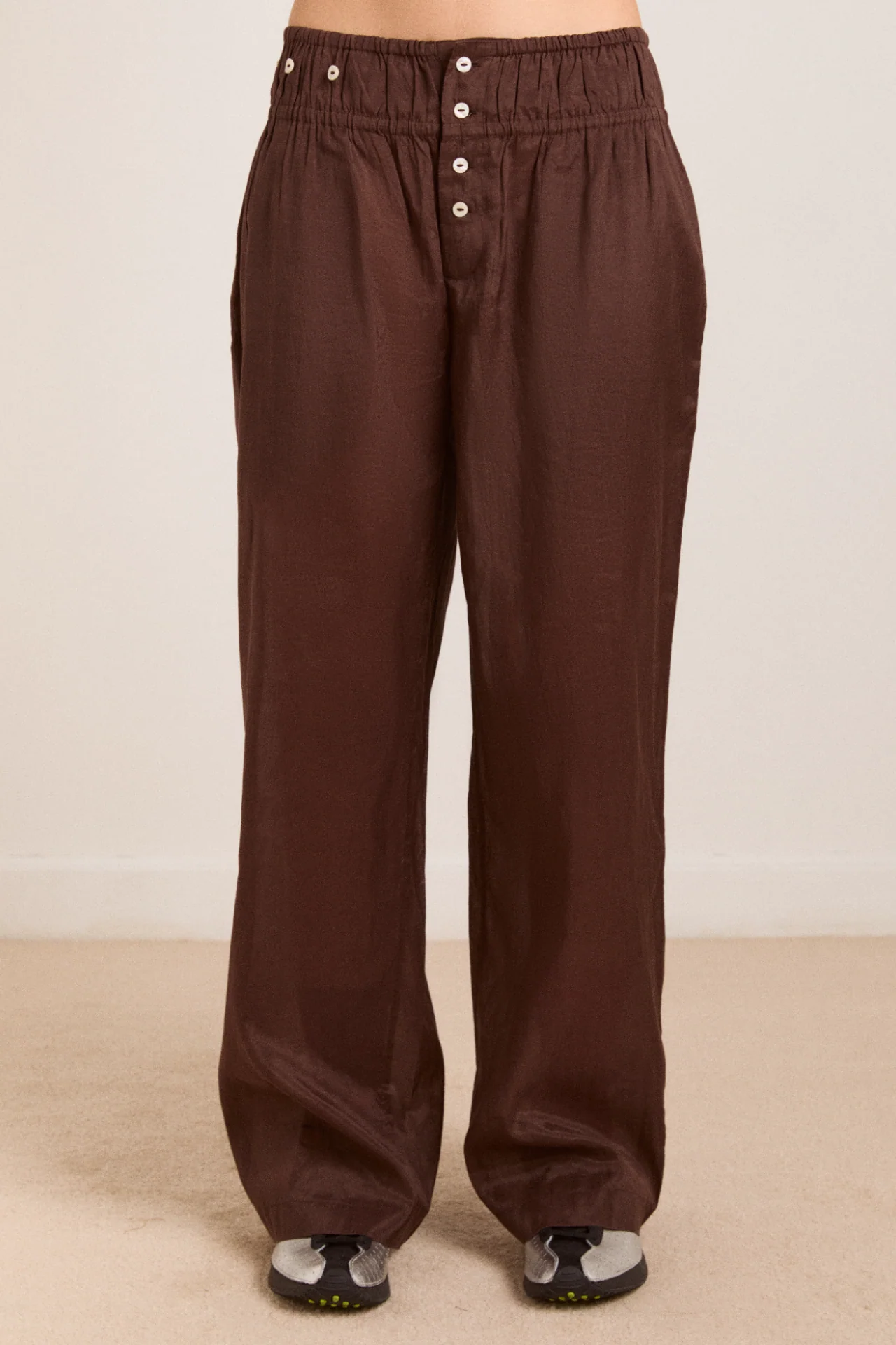 Paula Sarong Trousers - Sheer Choc - Image 7