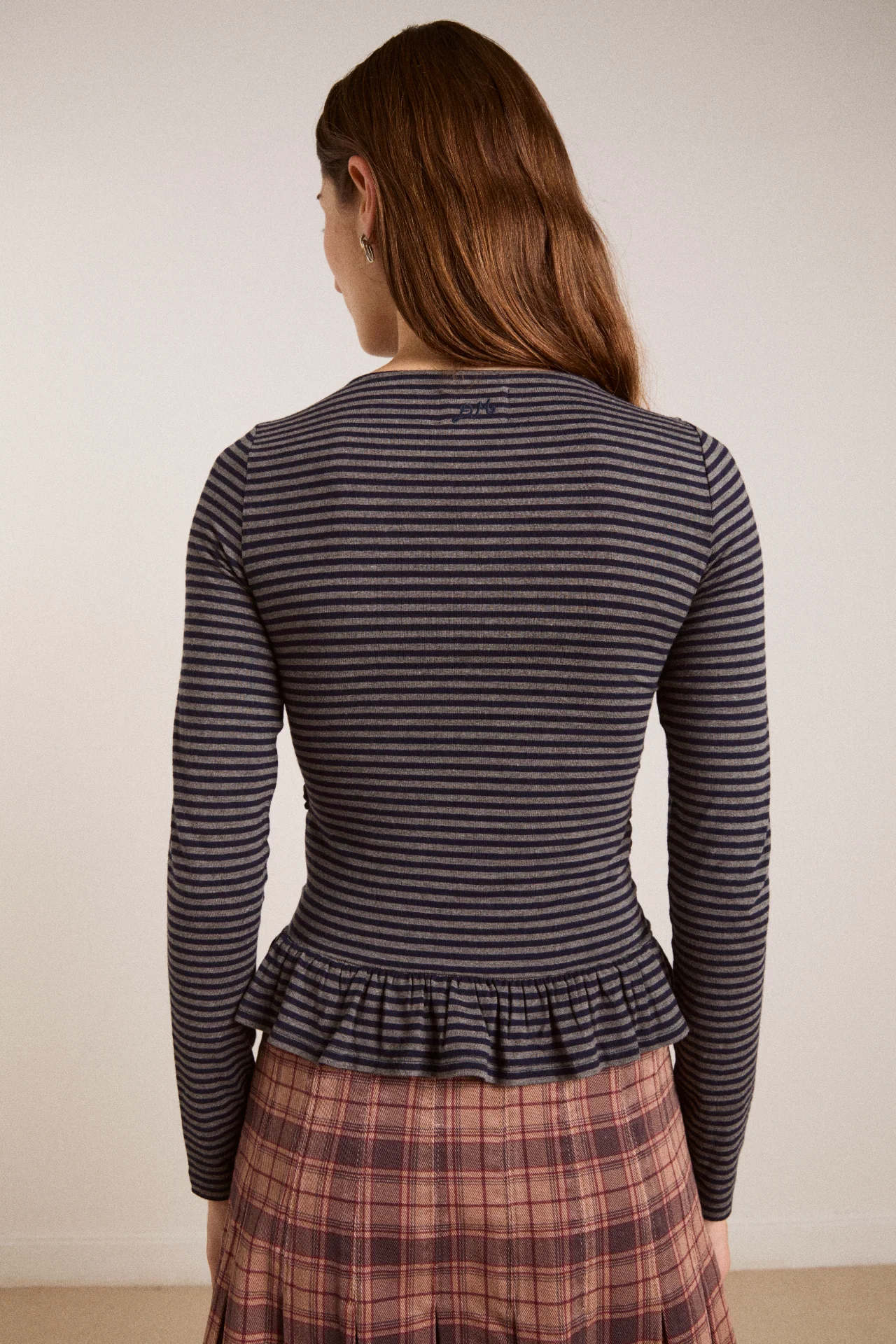 Peggy Smocked Cardi - Blue Stripe - Image 6