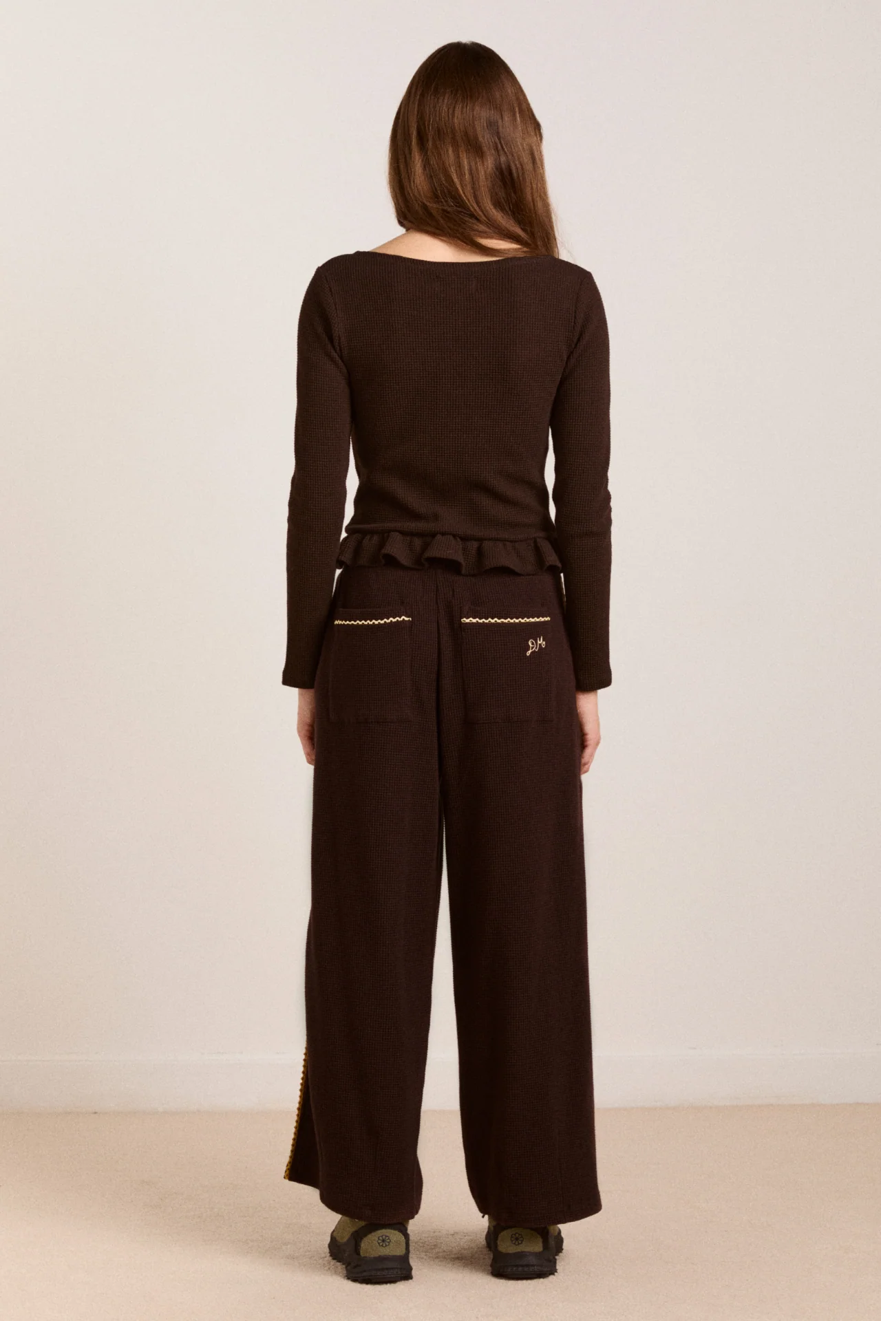 Piper Waffle Jogger - Chocolate - Image 4