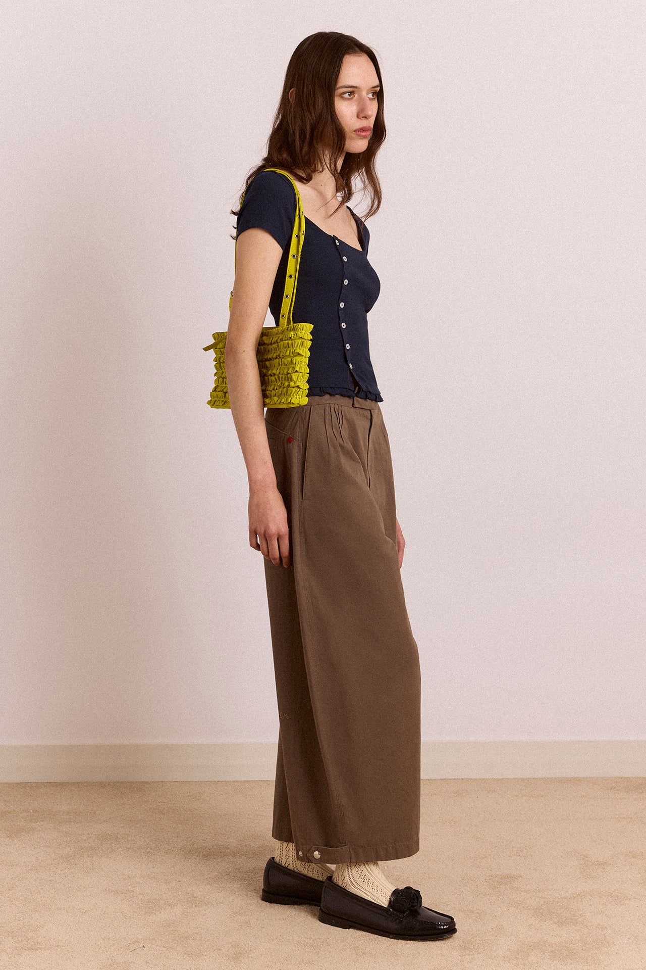 Posie Short Sleeve Top - Navy - Image 4