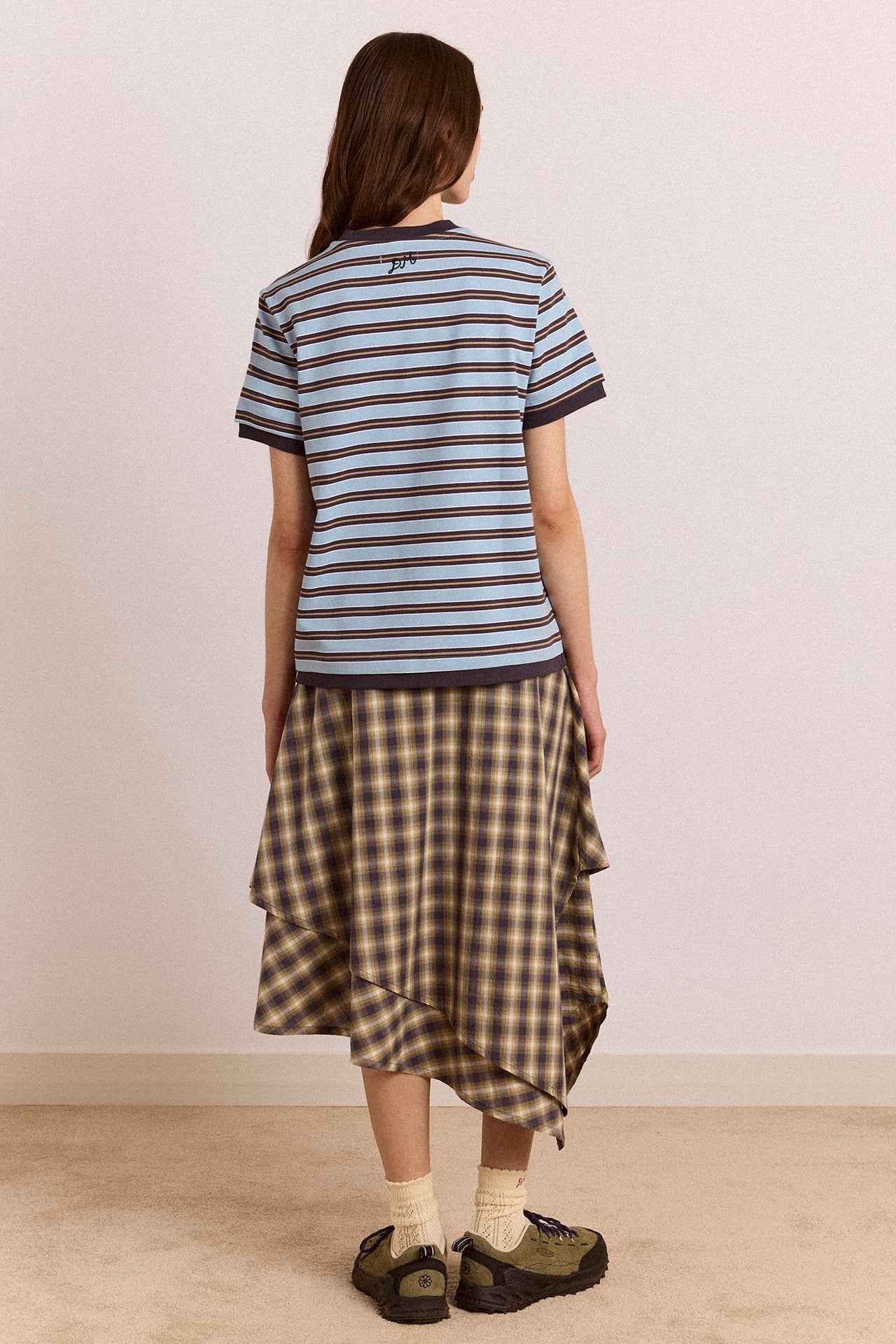 Presley Short Sleeve Tee - Blue Stripe - Image 4
