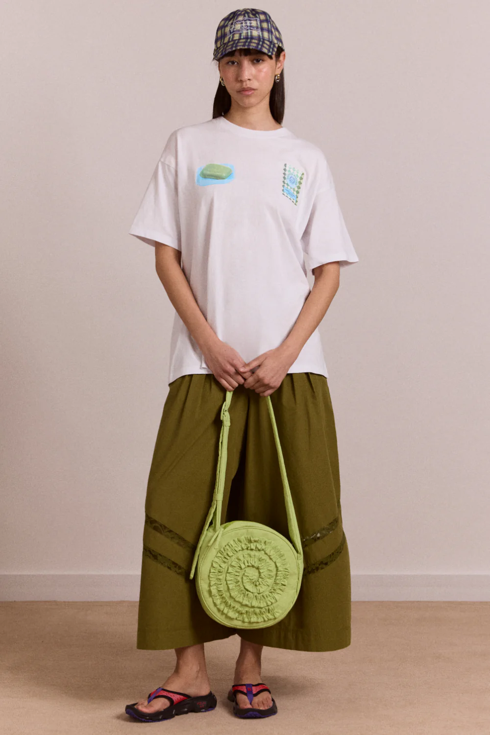 Rae Circle Swirl Bag - Celery - Image 2